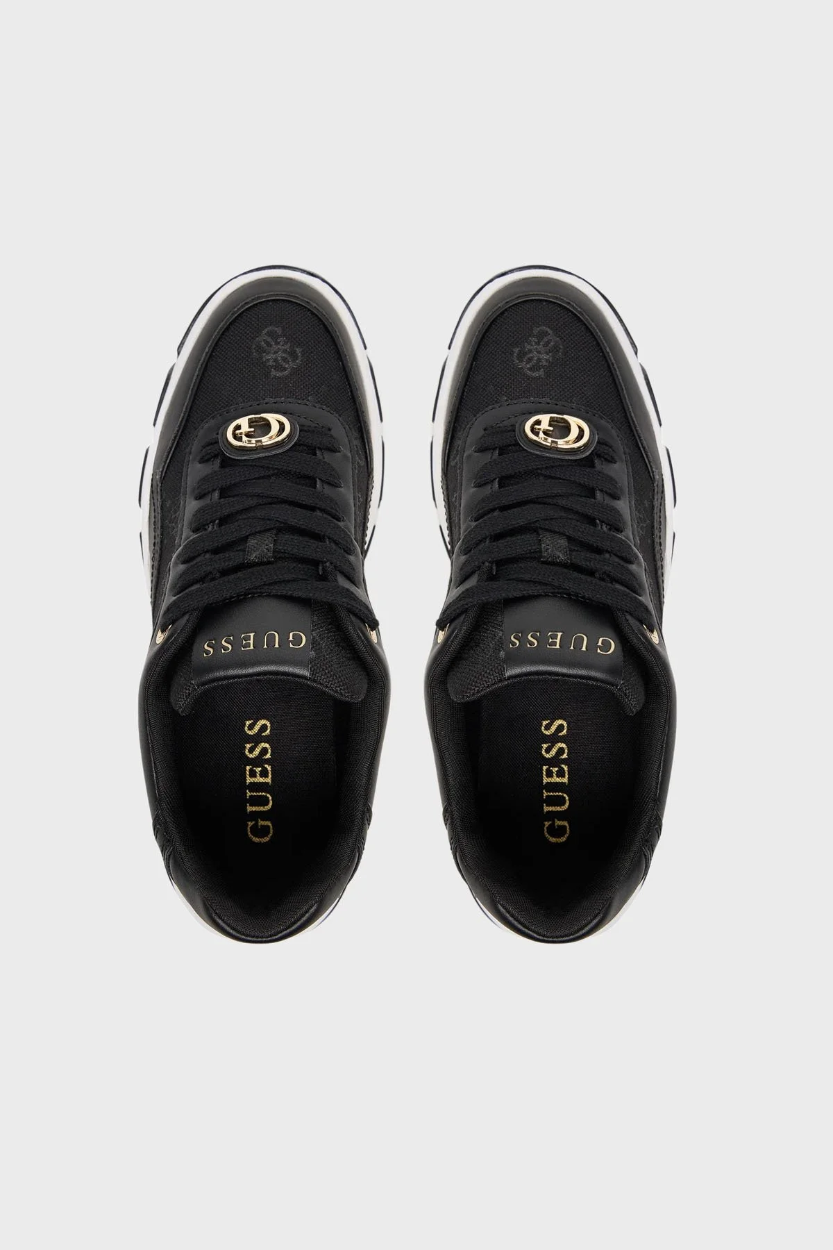 Guess Berrett2 4G Logolu Kalın Tabanlı Sneaker FLFBRTELE12 Kadın Ayakkabı FLFBRT ELE12 BLACK SİYAH - 3