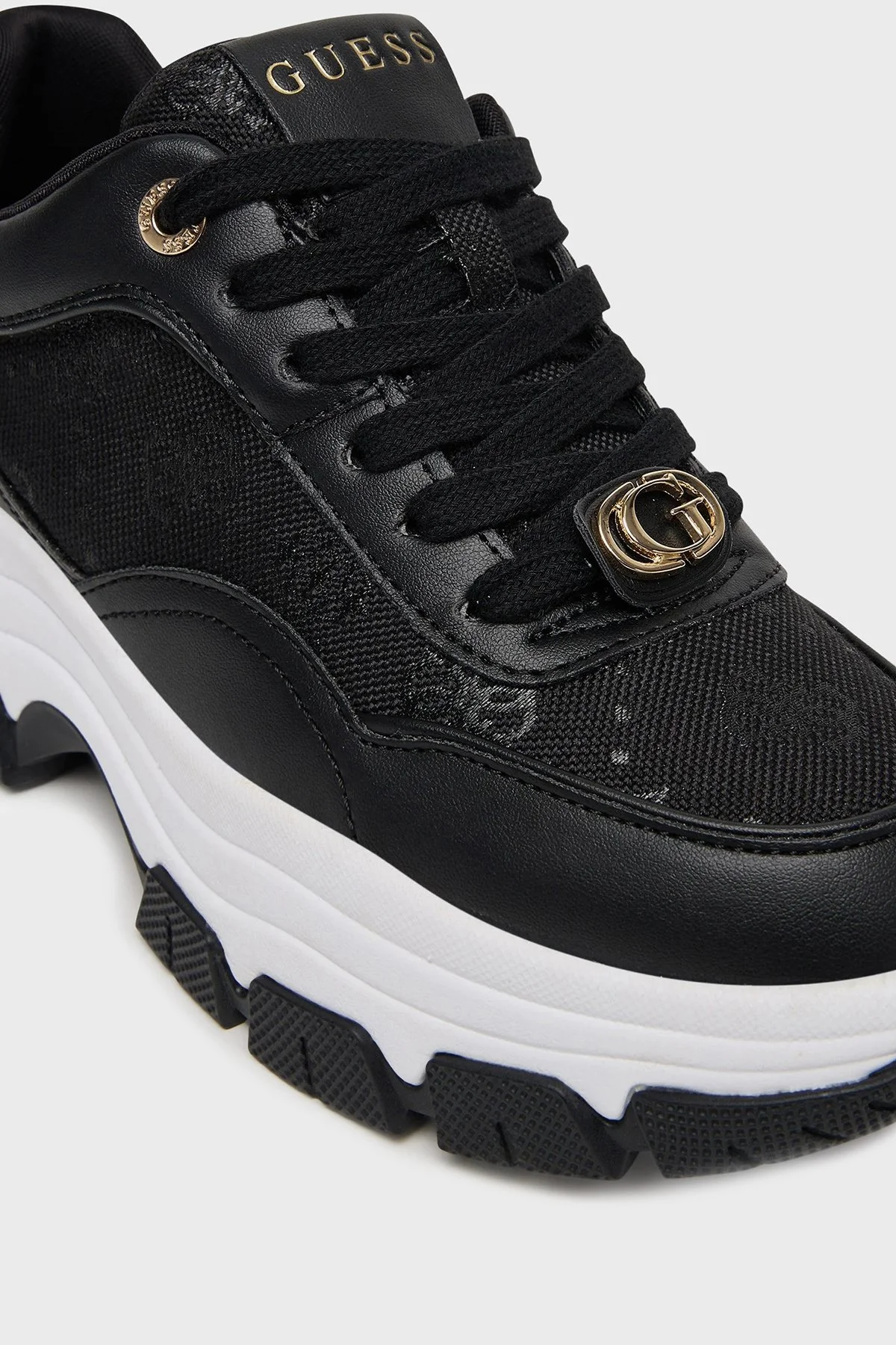 Guess Berrett2 4G Logolu Kalın Tabanlı Sneaker FLFBRTELE12 Kadın Ayakkabı FLFBRT ELE12 BLACK SİYAH - 4