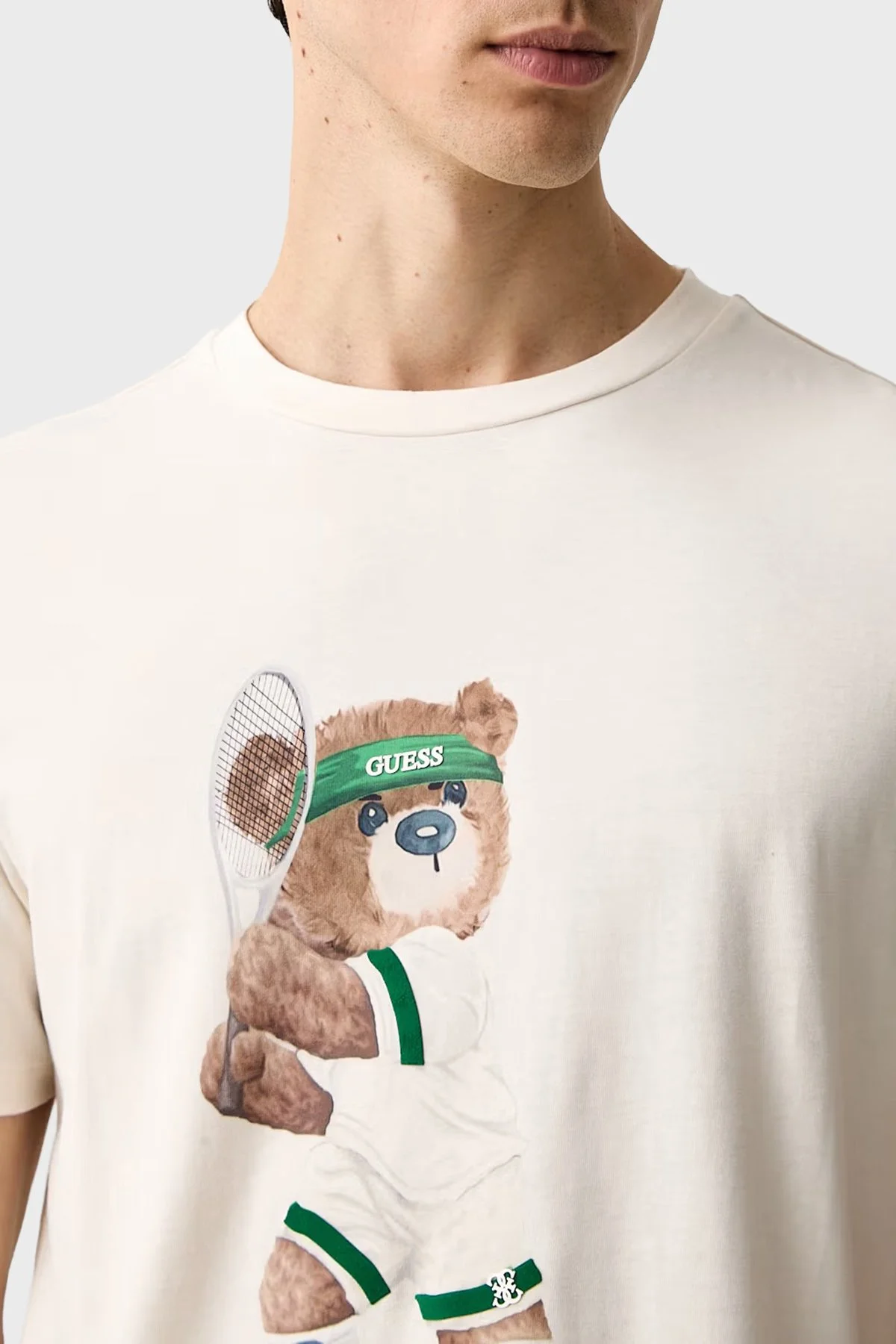 Guess Berry Pamuklu Regular Fit Bisiklet Yaka Z6YI28K5092 Erkek T Shirt Z6YI28 K5092 G018 Beyaz - 4