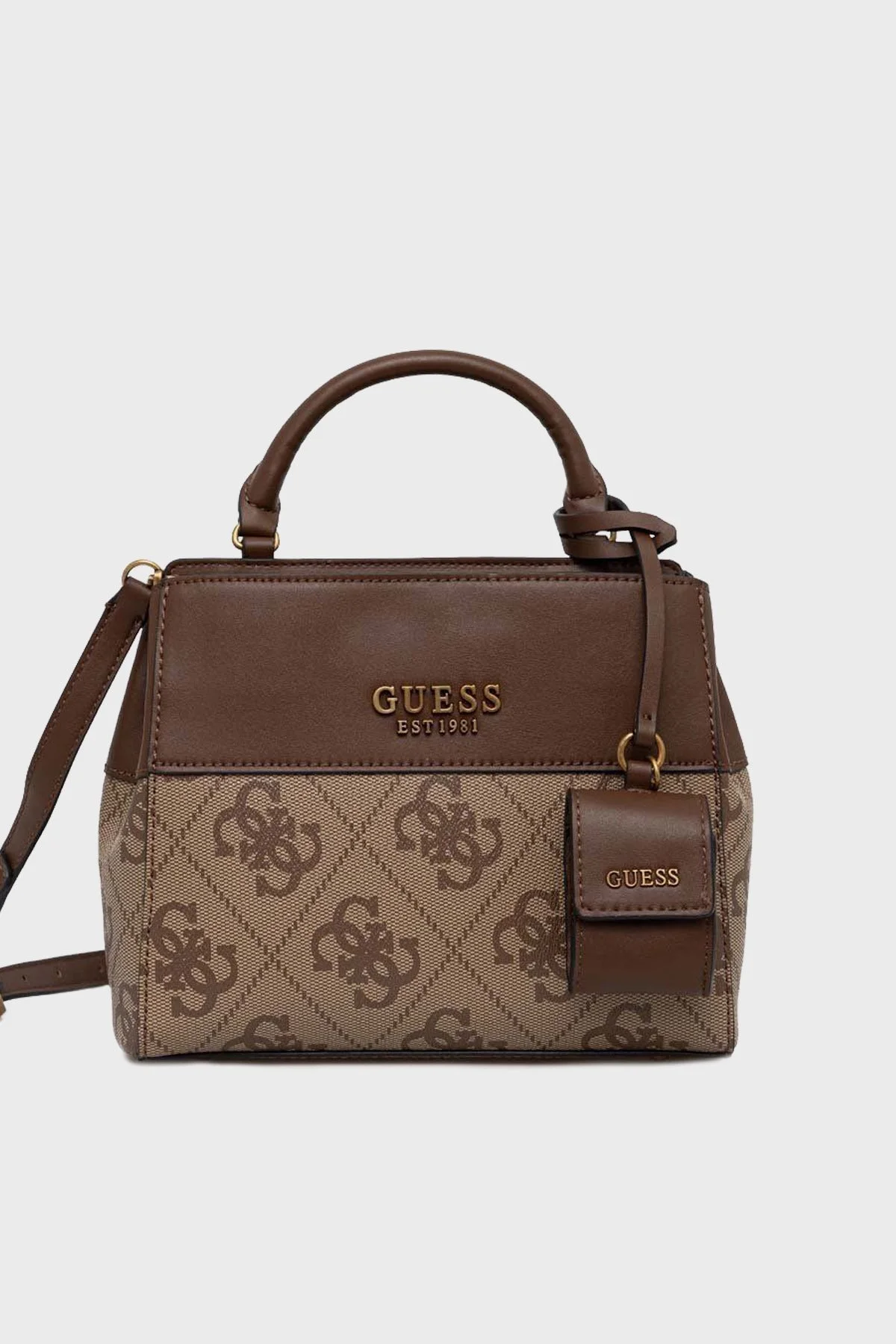 Guess Berta Logolu Çıkarılabilir Omuz Askılı Bayan Çanta HWBB8688050 LGW KAHVE - 1