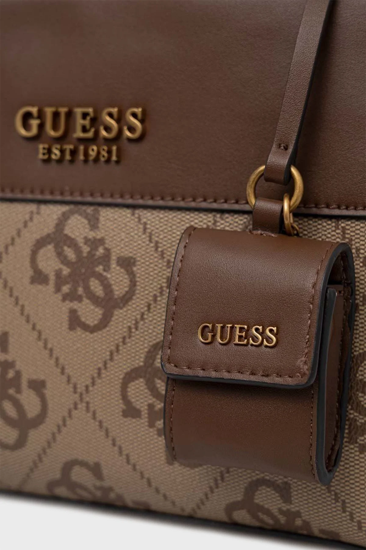 Guess Berta Logolu Çıkarılabilir Omuz Askılı Bayan Çanta HWBB8688050 LGW KAHVE - 5