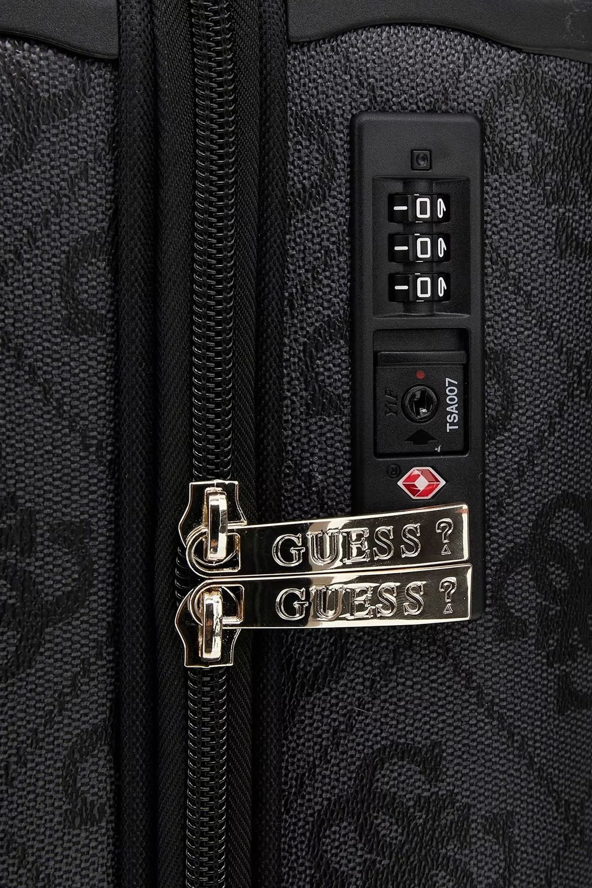 Guess Berta Logolu Fermuarlı Şifre Kilitli Küçük Boy TWB86889830 Bayan Valiz TWB86889830 CLO ANTRASİT - 5