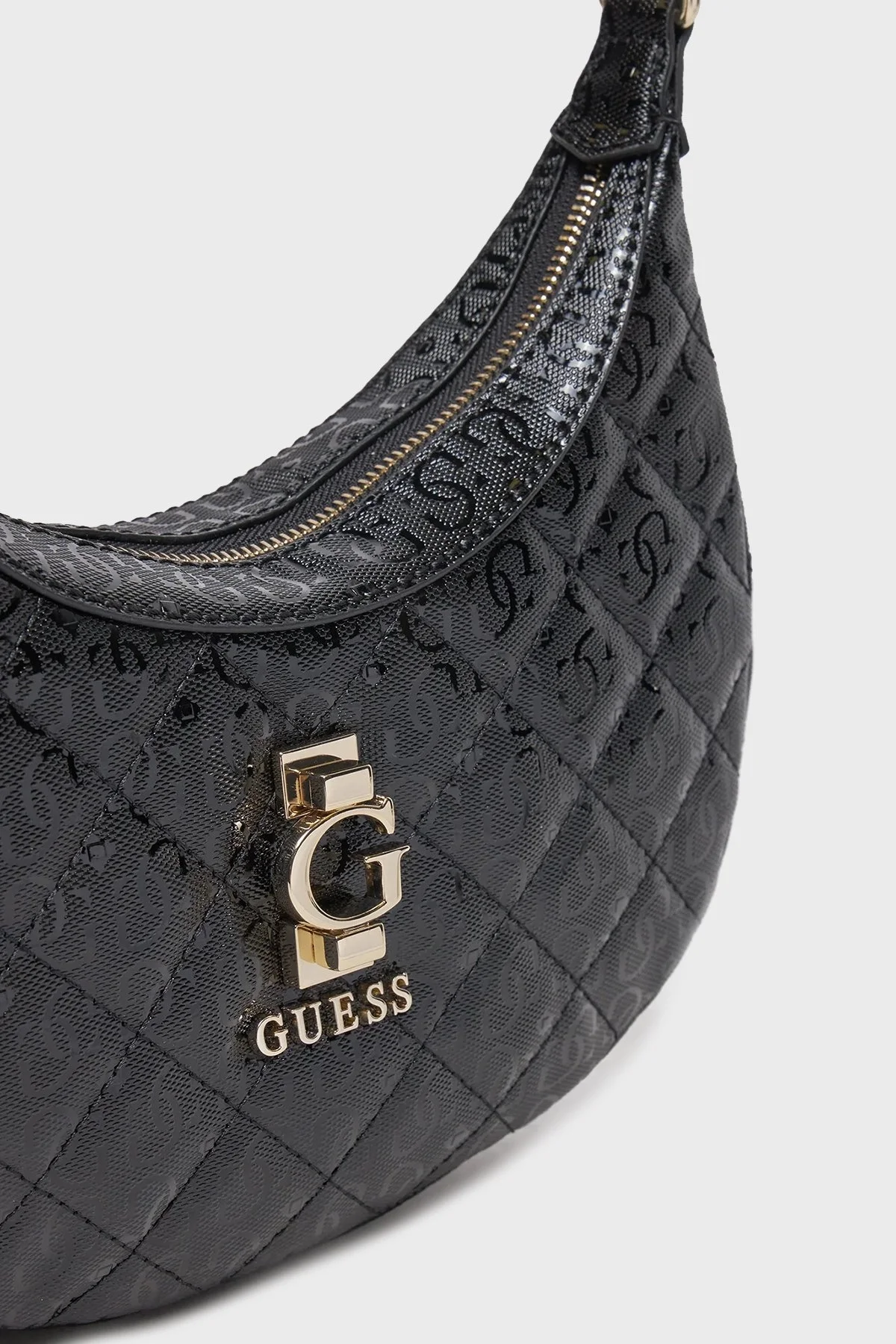 Guess Bessey Hobo Kapitoneli Çıkarılabilir Askılı HWGG9522010 Bayan Çanta HWGG95 22010 BLA SİYAH - 8