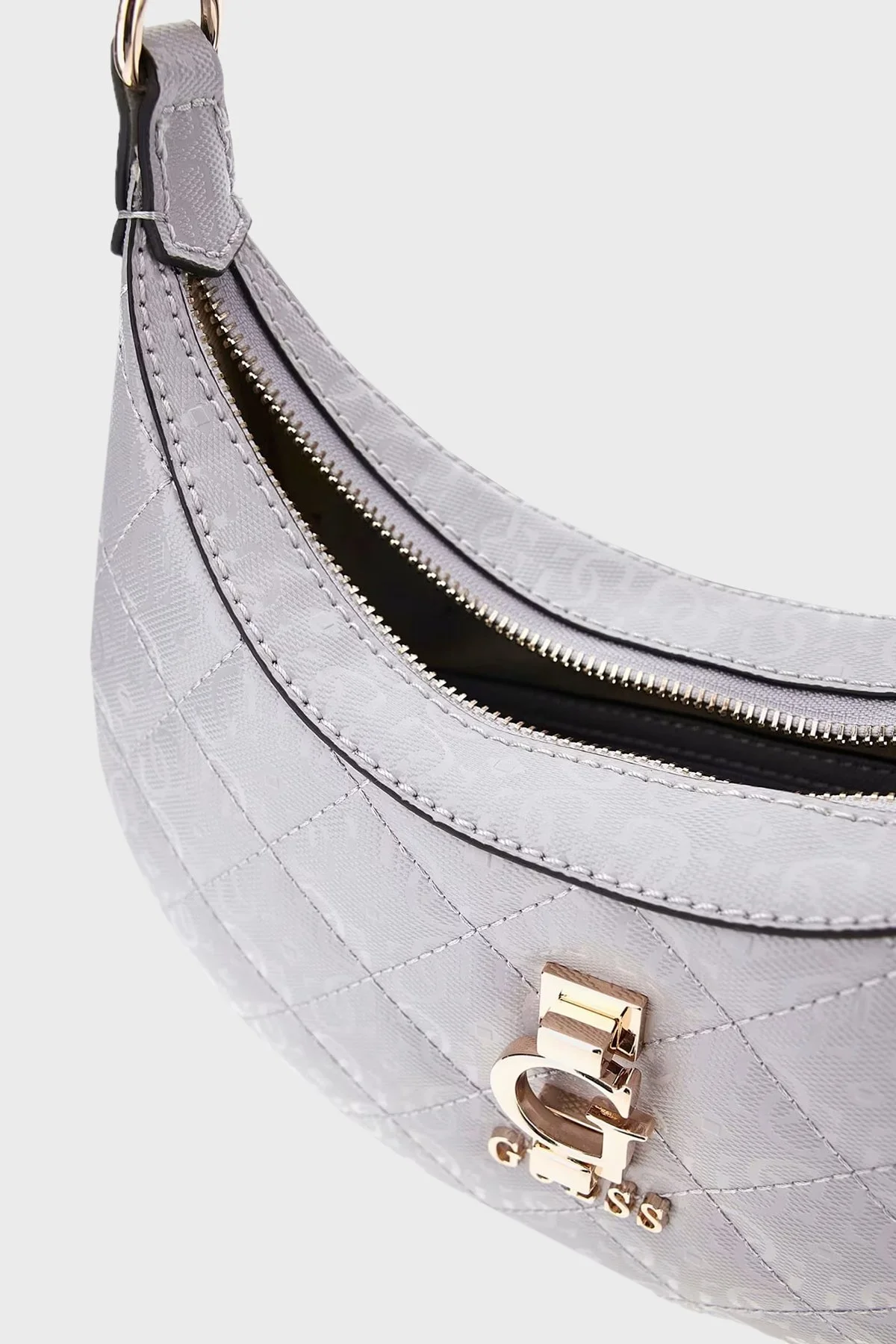 Guess Bessey Hobo Kapitoneli Çıkarılabilir Askılı HWGG9522010 Bayan Çanta HWGG95 22010 WHI BEYAZ - 7