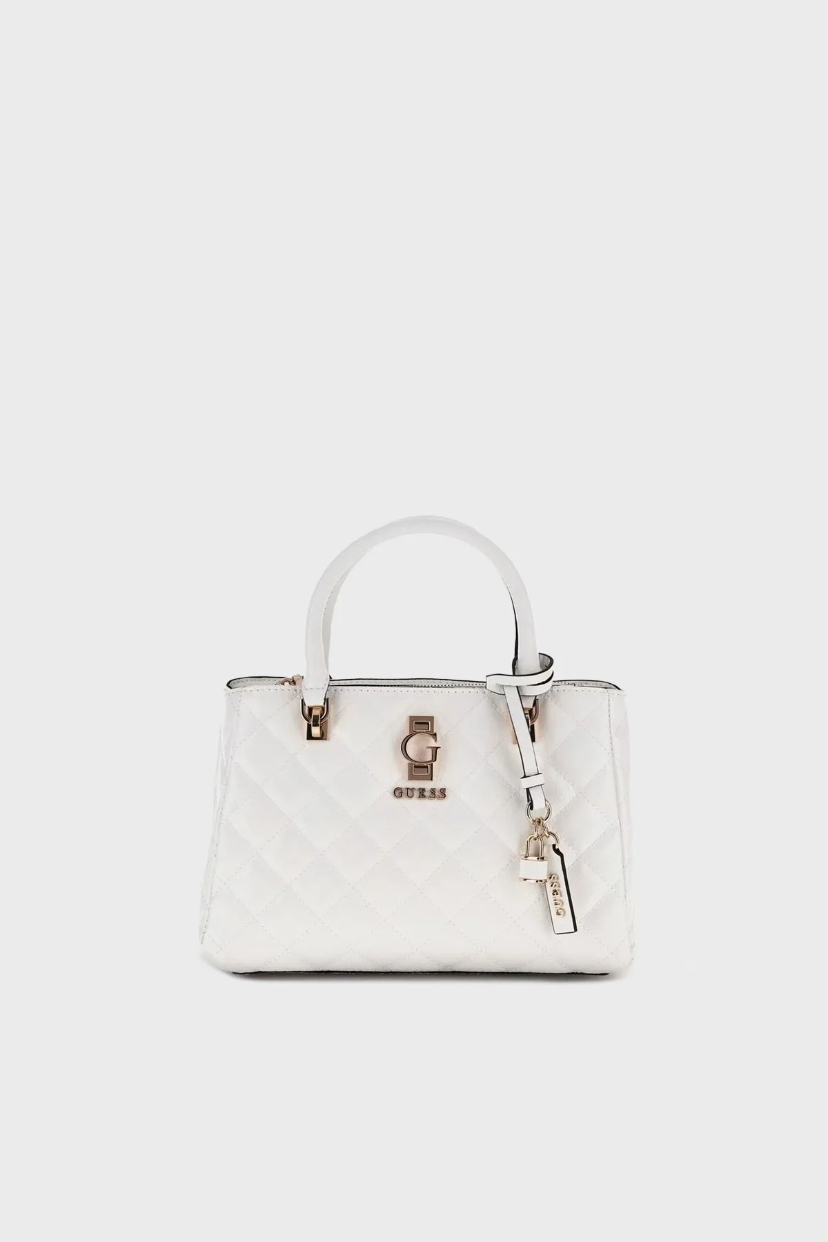 Guess Bessey Luxury Kapitoneli Çıkarılabilir Askılı HWGG9522060 Bayan Çanta HWGG95 22060 WHI BEYAZ - 5