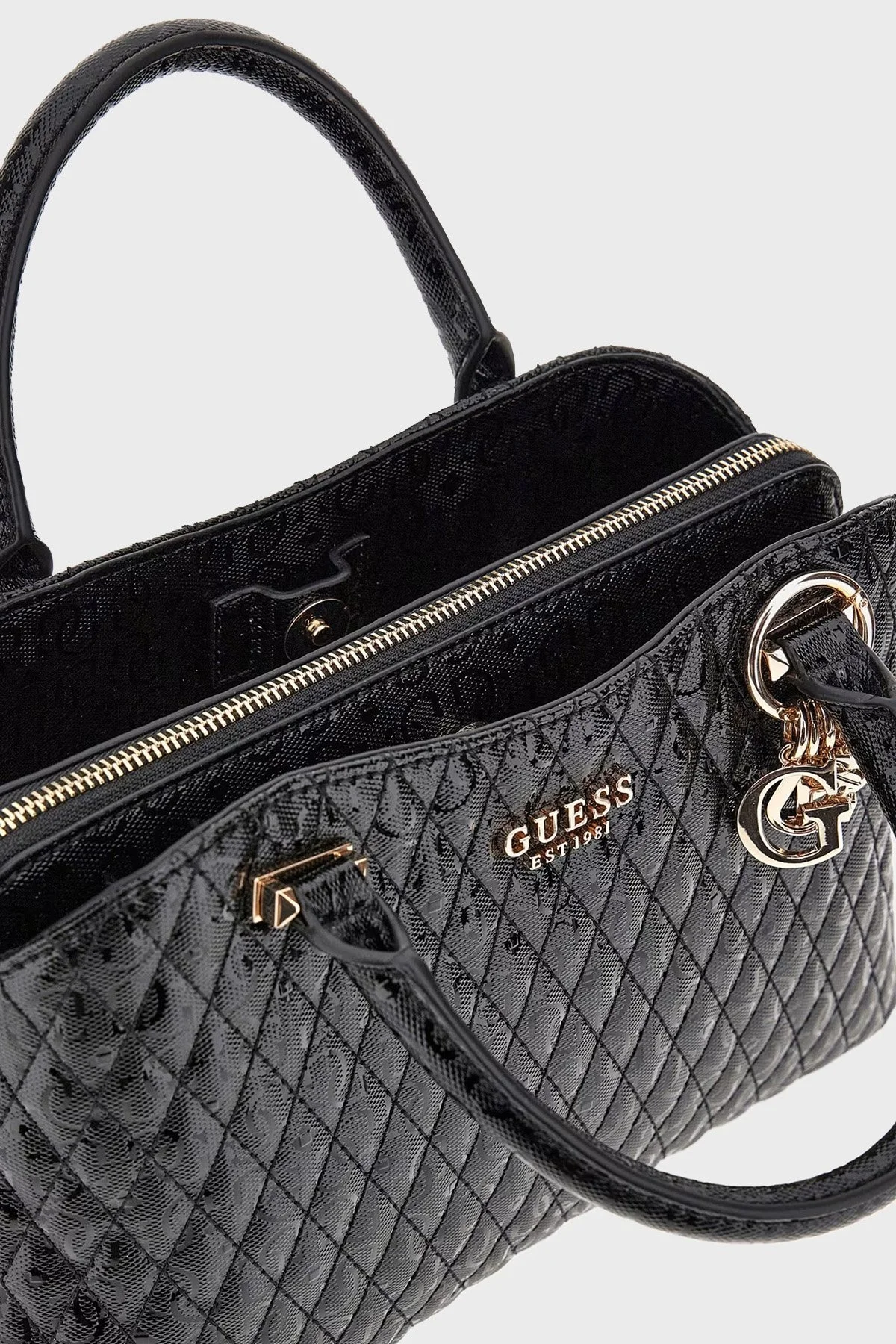 Guess Betula 4G Logolu Çıkarılabilir Zincir Askılı HWGG9626060 Bayan Çanta HWGG96 26060 BLA SİYAH - 7