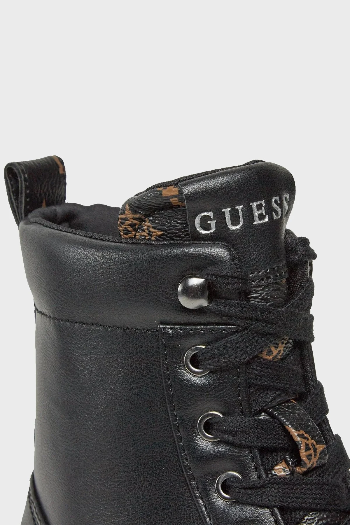 Guess Bissonn Yüksek Bilekli Sneaker Bayan Ayakkabı FL8BINELE12 BLACK SİYAH - 5