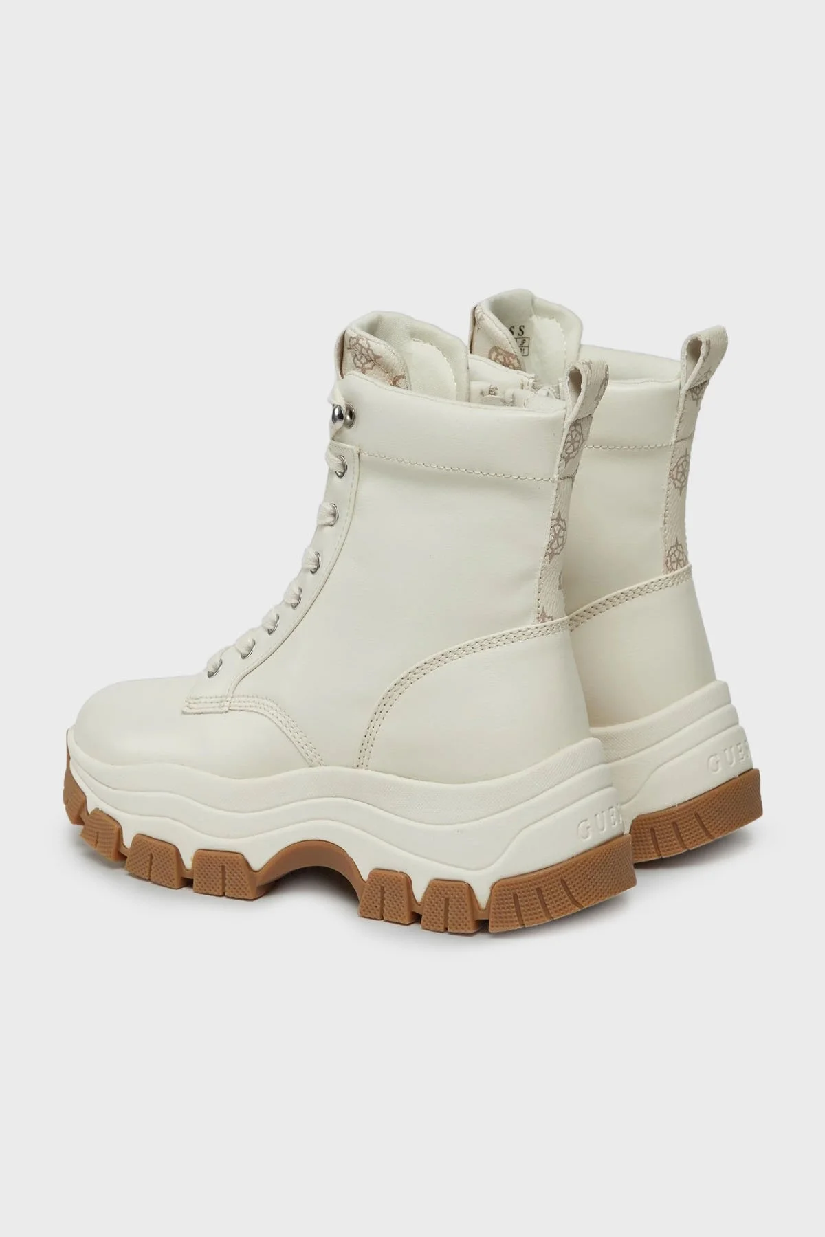 Guess Bissonn Yüksek Bilekli Sneaker Bayan Ayakkabı FL8BINELE12 CREAM KREM - 3