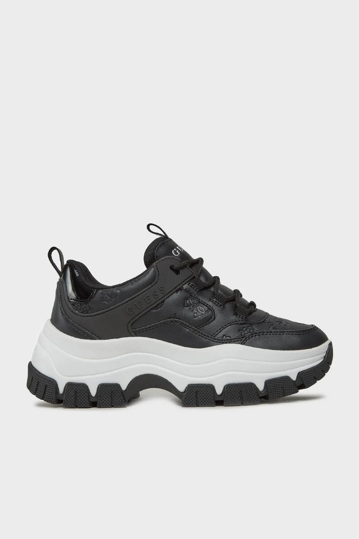 Guess Bisun Kalın Tabanlı Sneaker Bayan Ayakkabı FL8BIUFAL12 BLACK SİYAH - 1