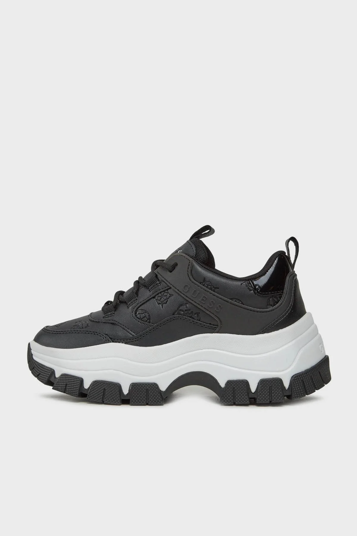 Guess Bisun Kalın Tabanlı Sneaker Bayan Ayakkabı FL8BIUFAL12 BLACK SİYAH - 4