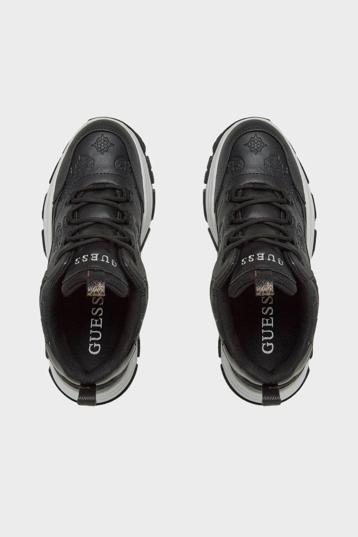 Guess Bisun Kalın Tabanlı Sneaker Bayan Ayakkabı FL8BIUFAL12 BLACK SİYAH - 6