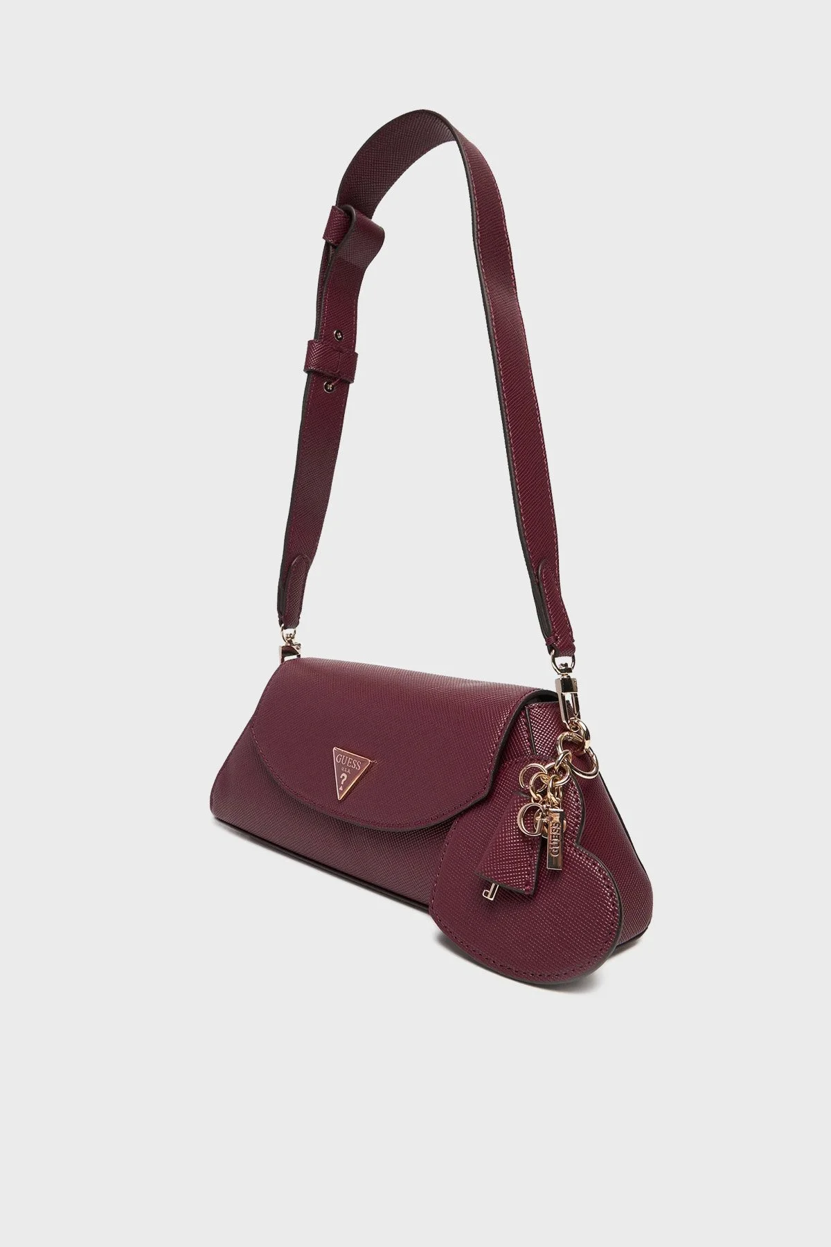 Guess Bolena Logolu Ayarlanabilir Askılı Mini HWZG9207190 Bayan Çanta HWZG92 07190 WIN BORDO - 4