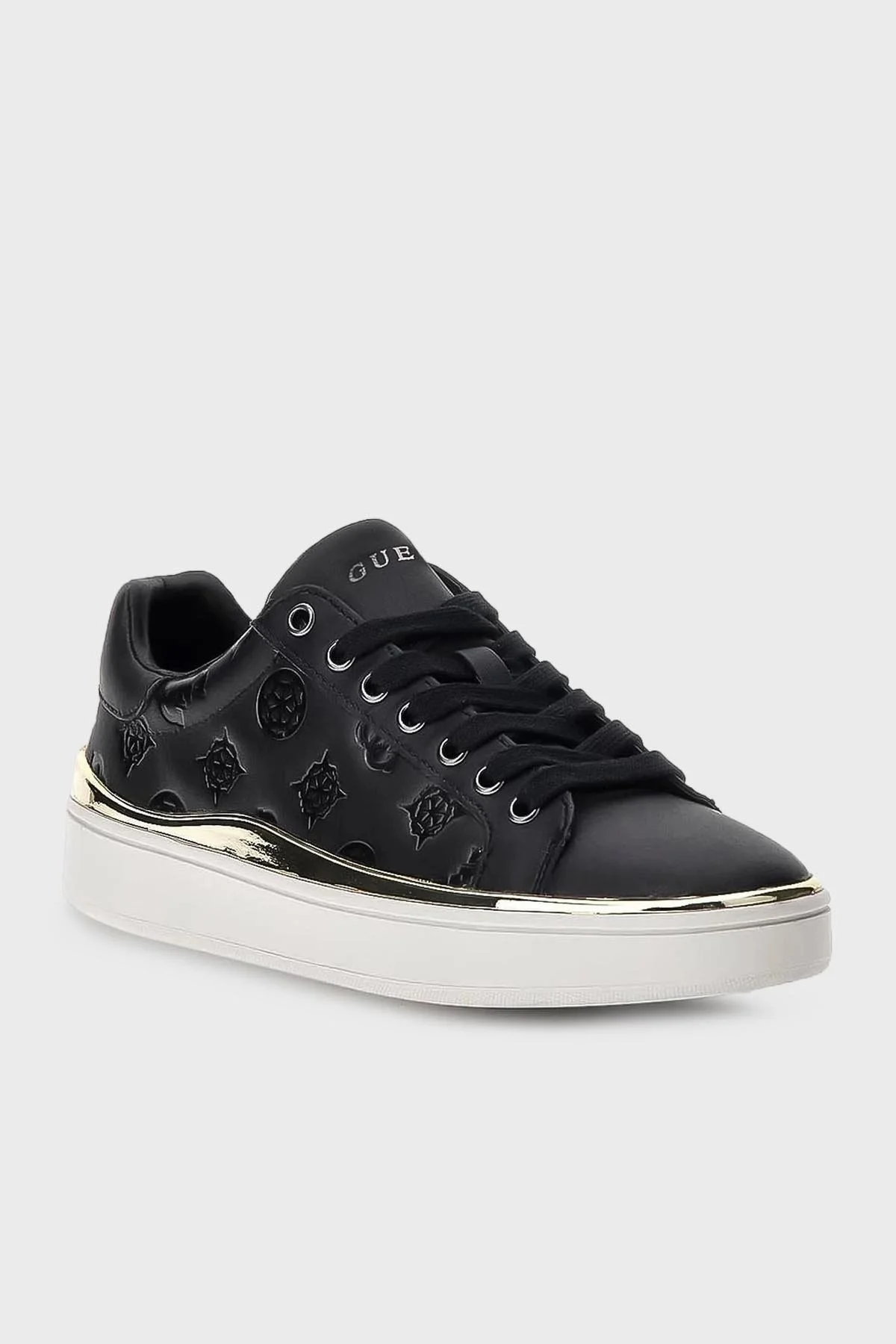 Guess Bonny Deri Sneaker Bayan Ayakkabı FL7BNN FAL12 BLACK SİYAH - 3