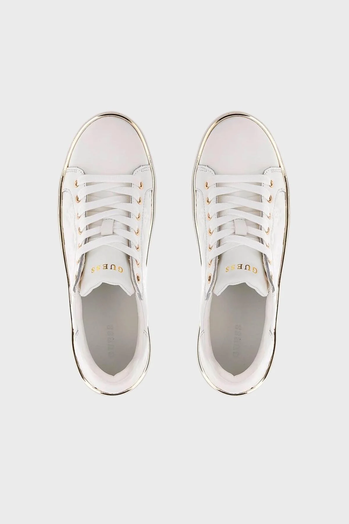 Guess Bonny Deri Sneaker Bayan Ayakkabı FL7BNN FAL12 WHITE BEYAZ - 4