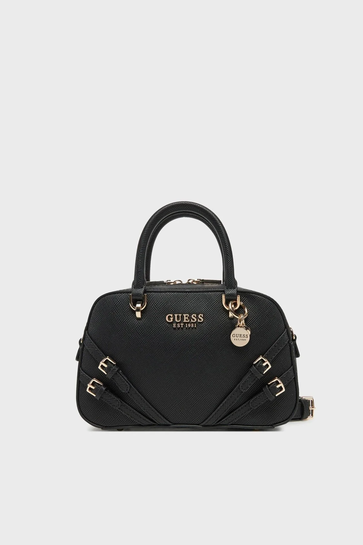 Guess Bramina Kemer Detaylı Çıkarılabilir Askılı HWZG9636050 Bayan Çanta HWZG96 36050 BLA SİYAH - 5