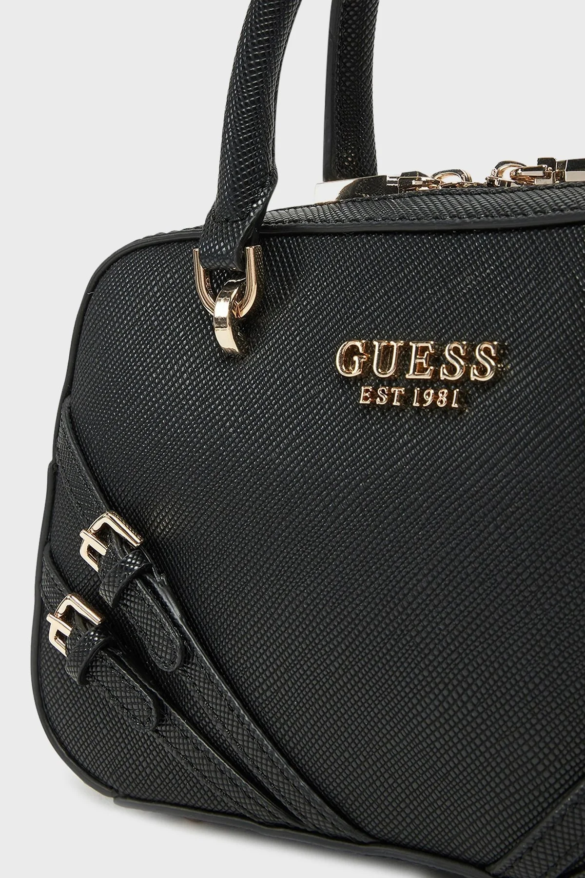 Guess Bramina Kemer Detaylı Çıkarılabilir Askılı HWZG9636050 Bayan Çanta HWZG96 36050 BLA SİYAH - 8