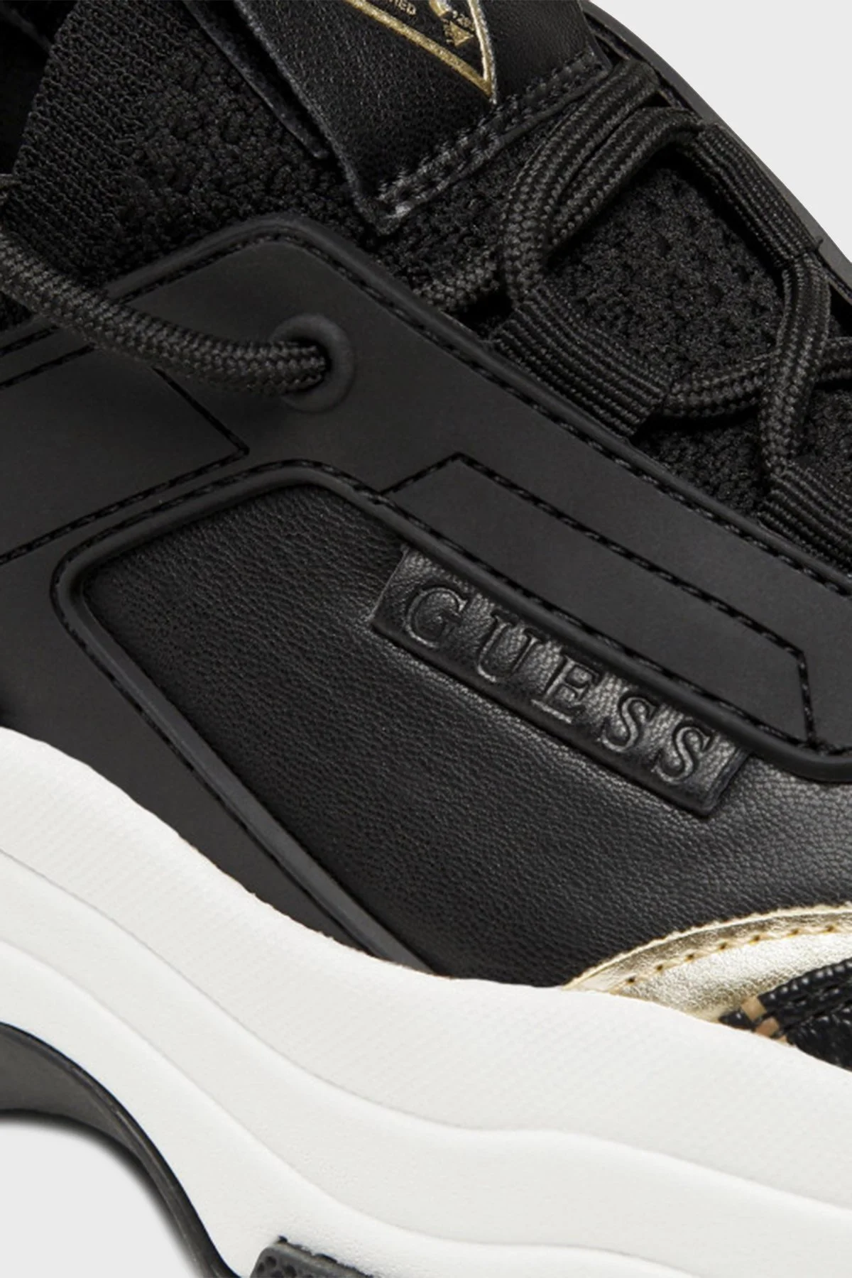 Guess Braydın Kalın Taban Sneaker Bayan Ayakkabı FL8BYD SMF12 BLKBR SİYAH-KAHVE - 12