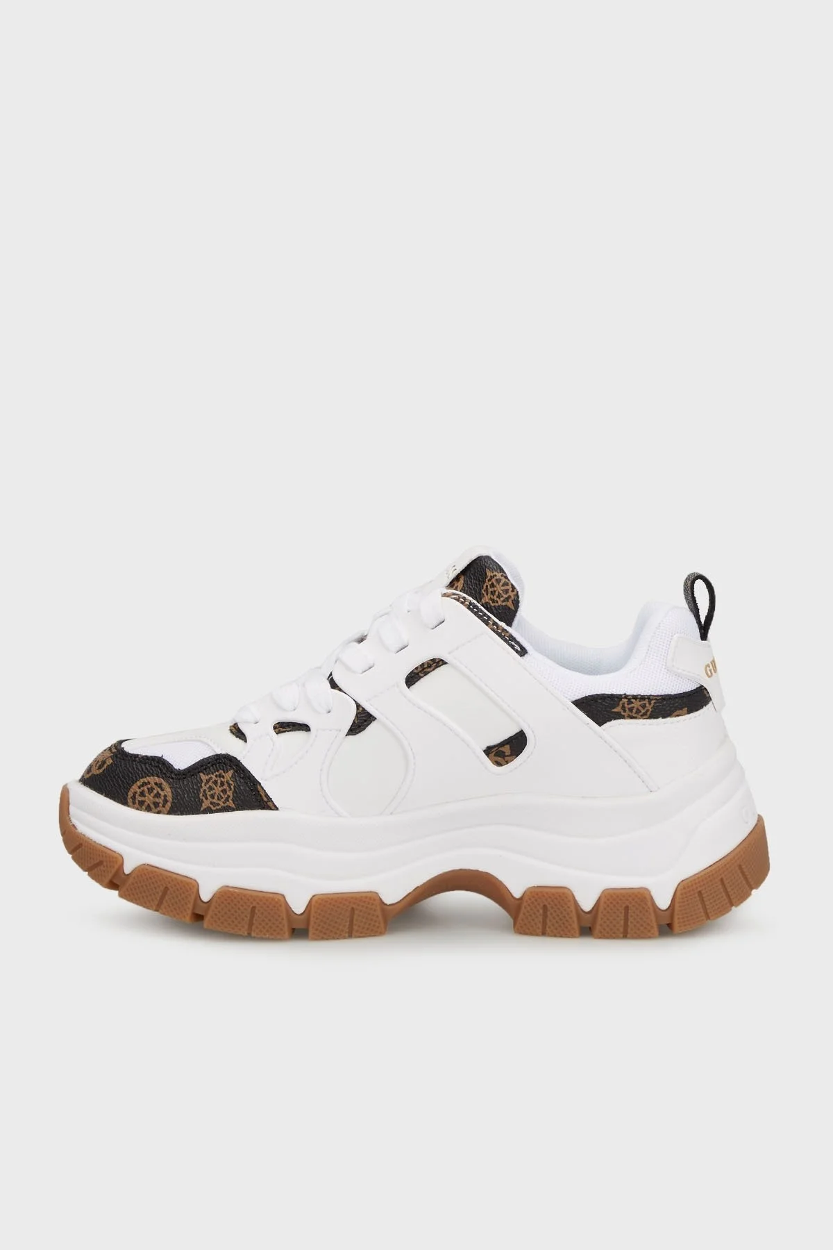 Guess Brayjen2 Logolu Kalın Tabanlı Sneaker FLFBRAFAL12 Bayan Ayakkabı FLFBRA FAL12 WHIBR BEYAZ-KAHVE - 3