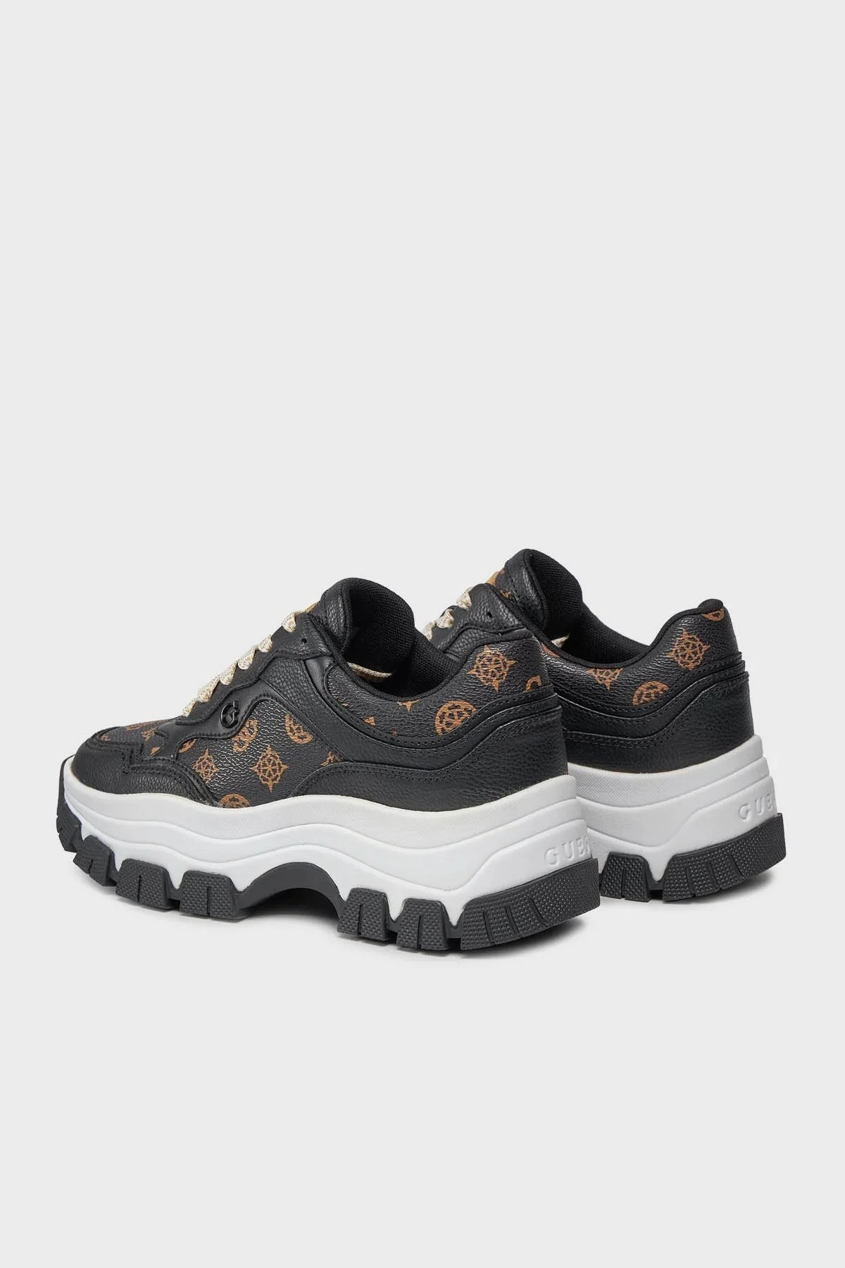 Guess Brecky3 Logolu Kalın Tabanlı Sneaker FLPBR3 FAL12 Bayan Ayakkabı FLPBR3FAL12 BLKBR SİYAH-KAHVE - 5