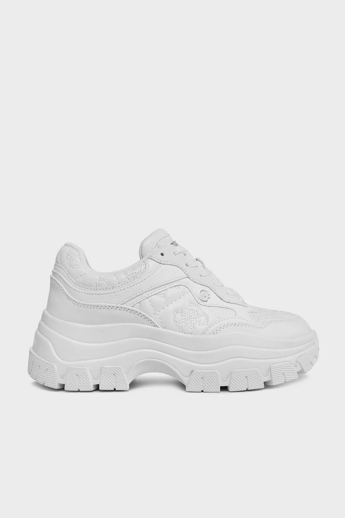 Guess Brecky4 Logolu Kalın Tabanlı Sneaker FLPBR4FAL12WHITE Bayan Ayakkabı FLPBR4FAL12 WHITE BEYAZ - 1