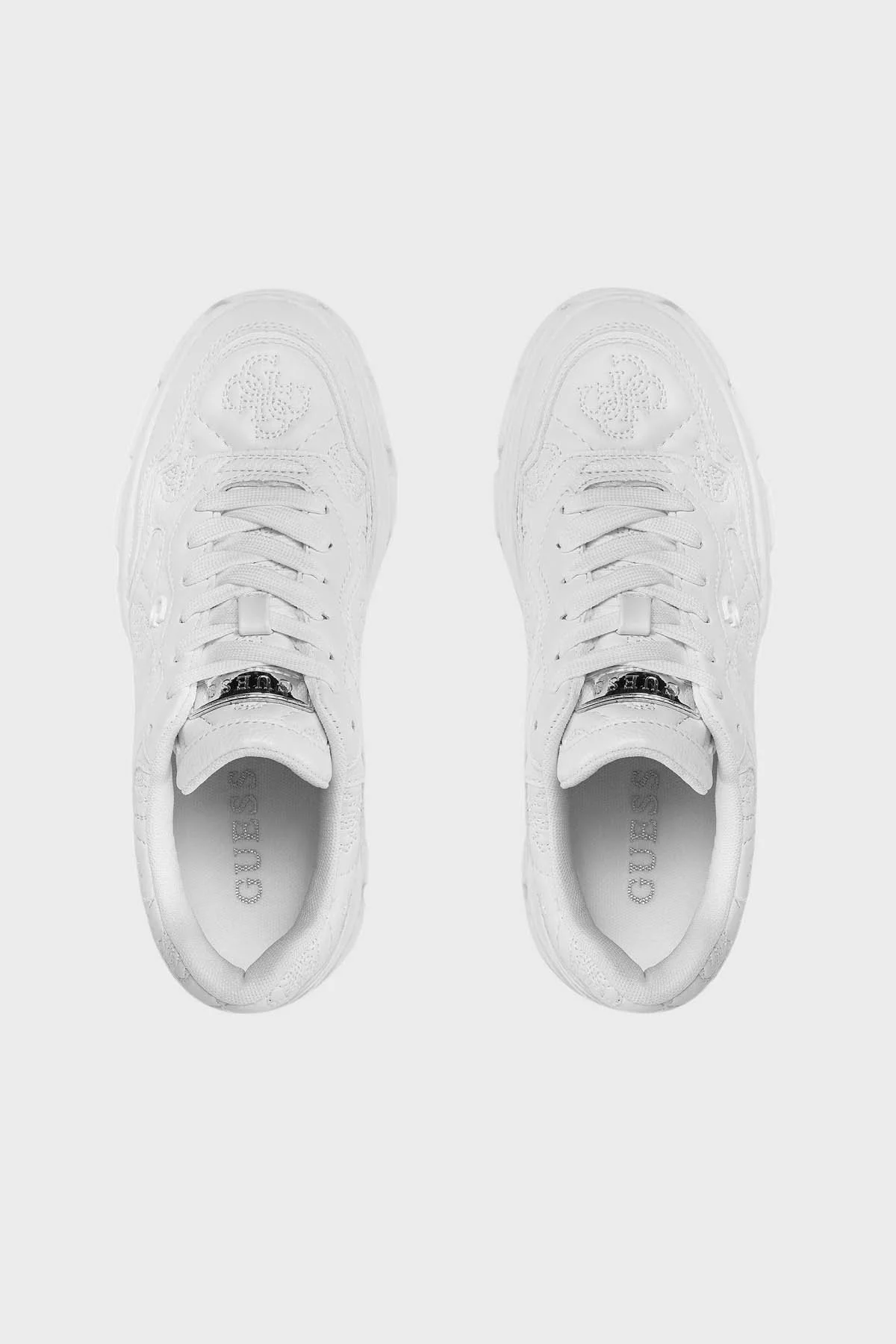 Guess Brecky4 Logolu Kalın Tabanlı Sneaker FLPBR4FAL12WHITE Bayan Ayakkabı FLPBR4FAL12 WHITE BEYAZ - 5