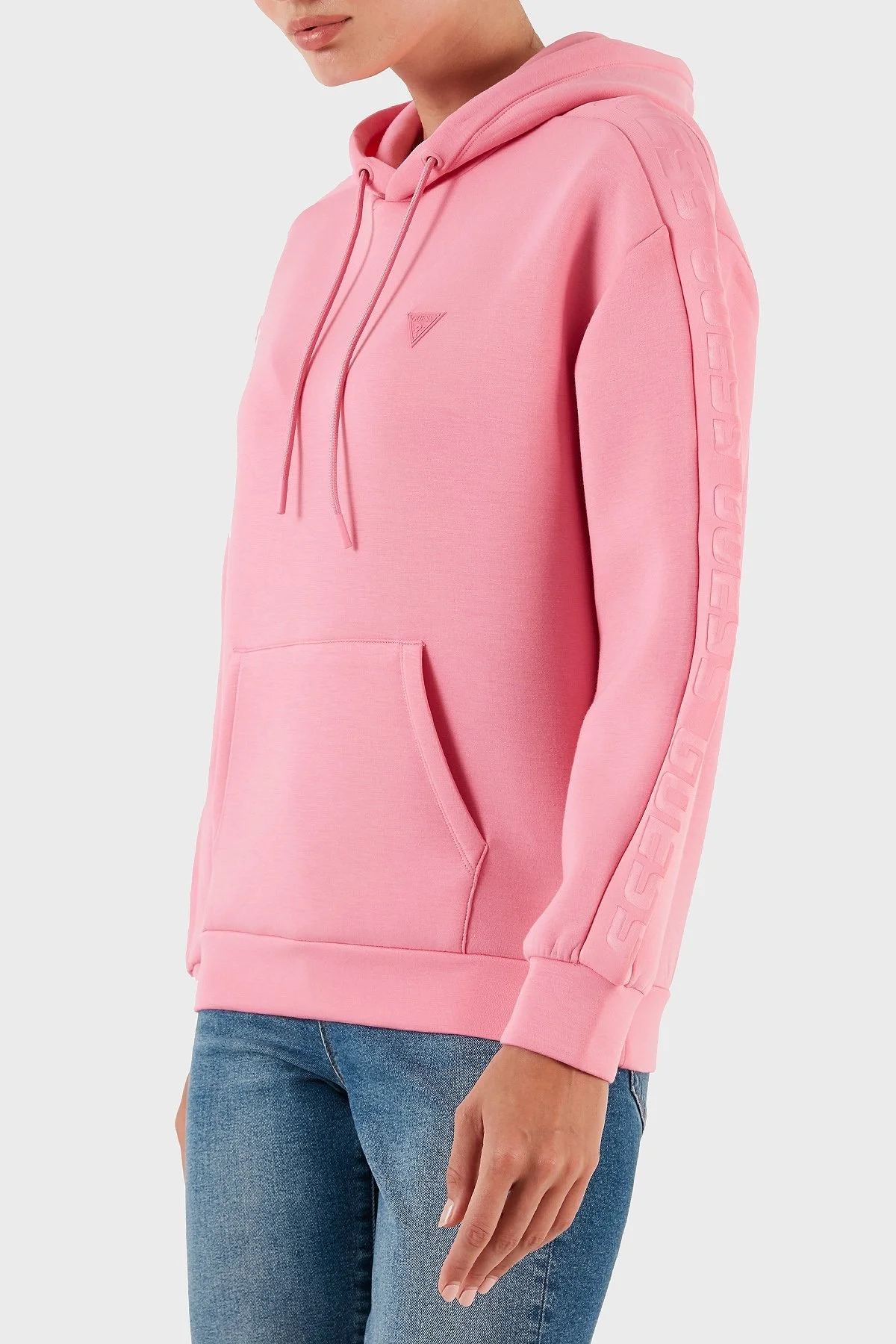 Guess Brenda Kapüşonlu Regular Fit Bayan Sweat V2YQ18K7UW2 G65C FUŞYA - 6