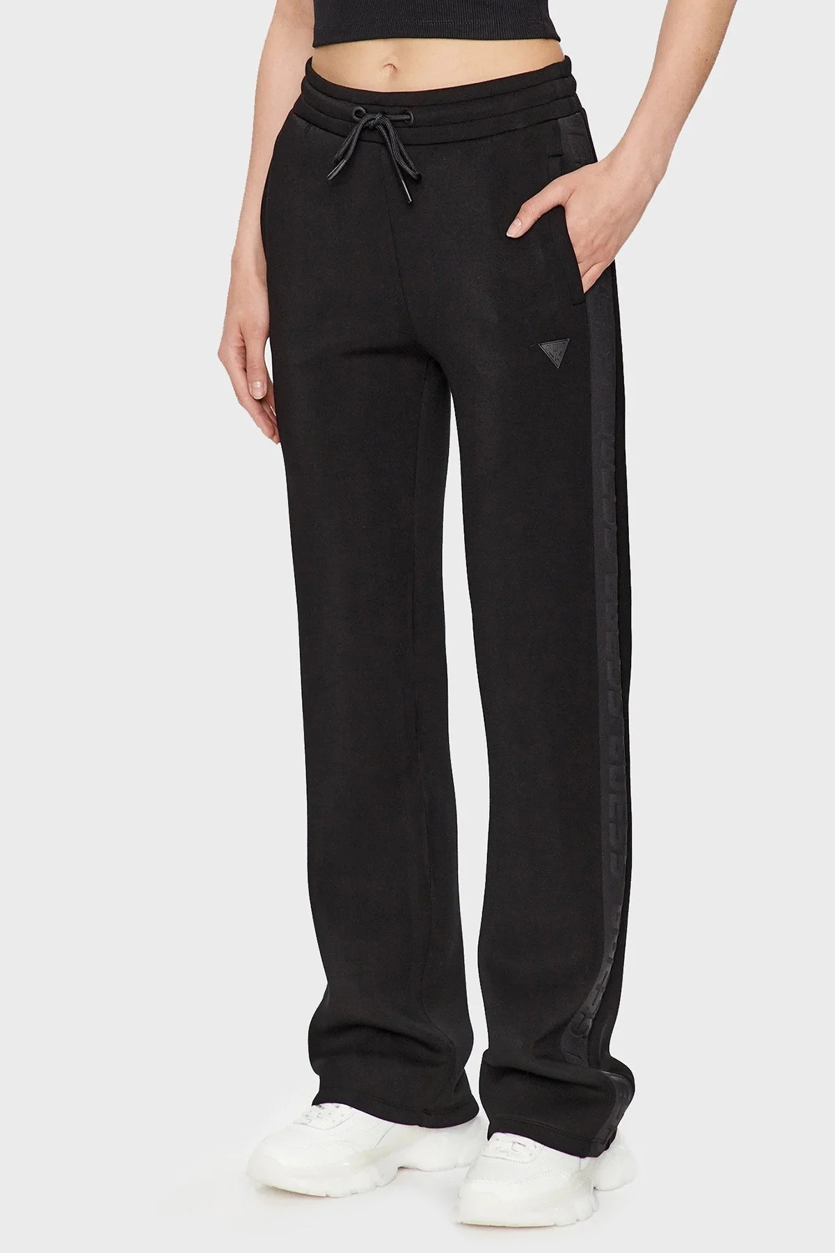 Guess Brenda Regular Fit Scuba Jogger V3RB21K7UW2 Bayan Pantolon V3RB21K7UW2 JBLK SİYAH - 6