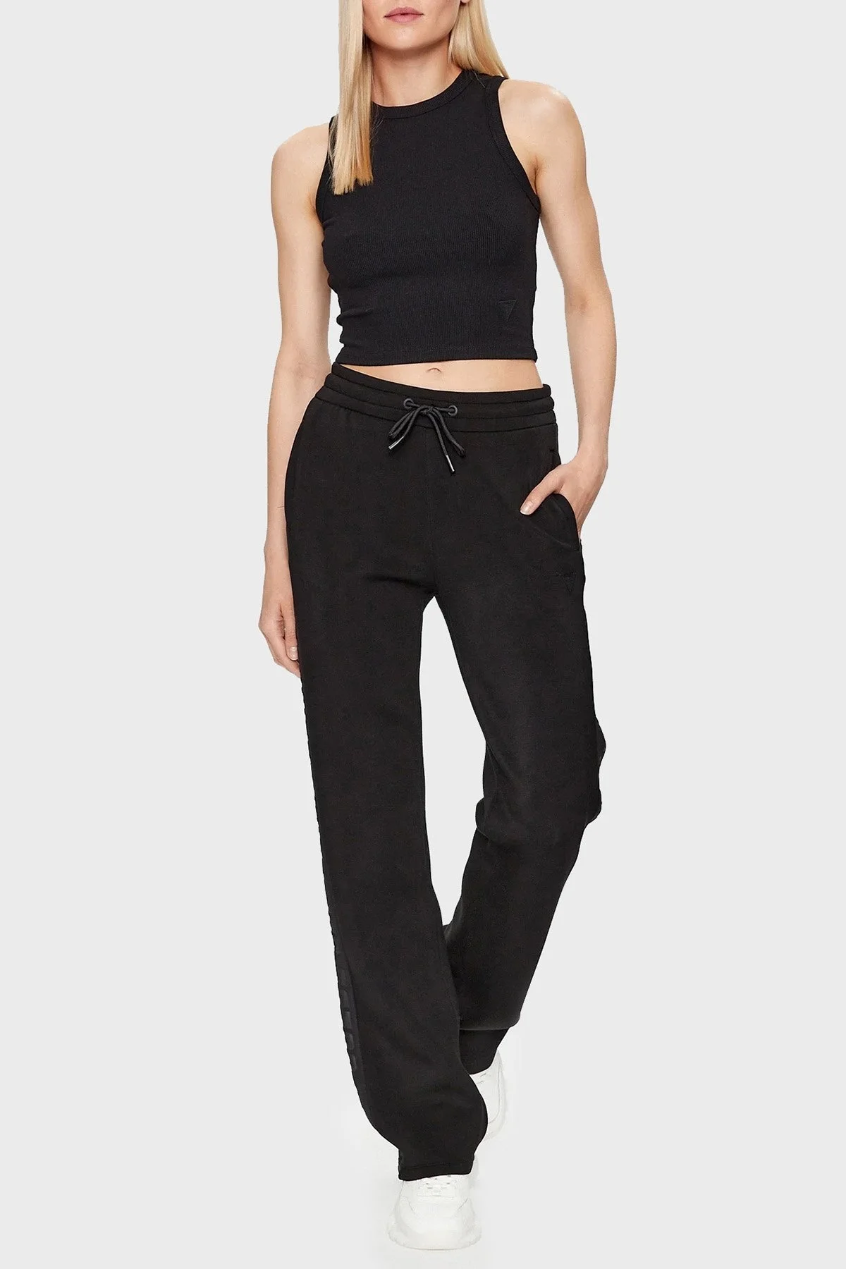 Guess Brenda Regular Fit Scuba Jogger V3RB21K7UW2 Bayan Pantolon V3RB21K7UW2 JBLK SİYAH - 7