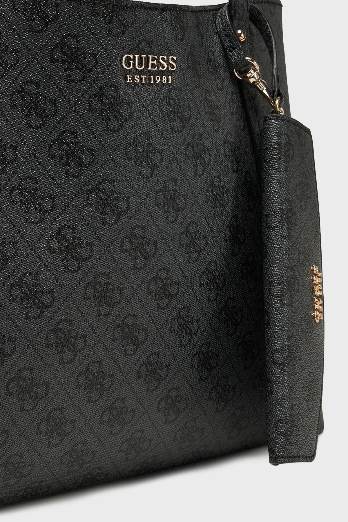 Guess Brenton 4G Logo Baskılı Sabit Çift Askılı Büyük HWLG9648230 Bayan Çanta HWLG96 48230 CLO ANTRASİT - 7