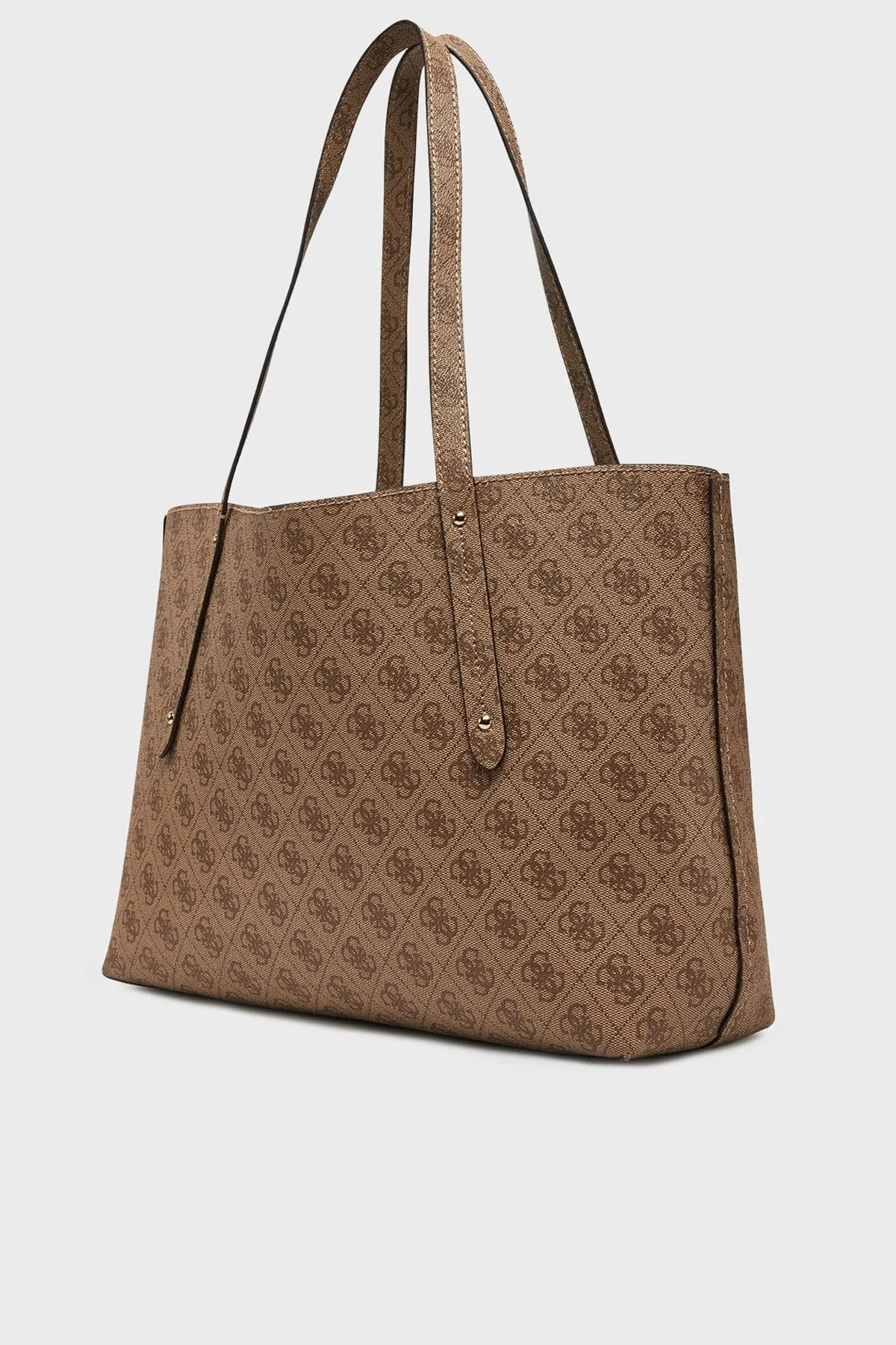 Guess Brenton 4G Logo Baskılı Sabit Çift Askılı Büyük HWLG9648230 Bayan Çanta HWLG96 48230 LTL KAHVE - 3