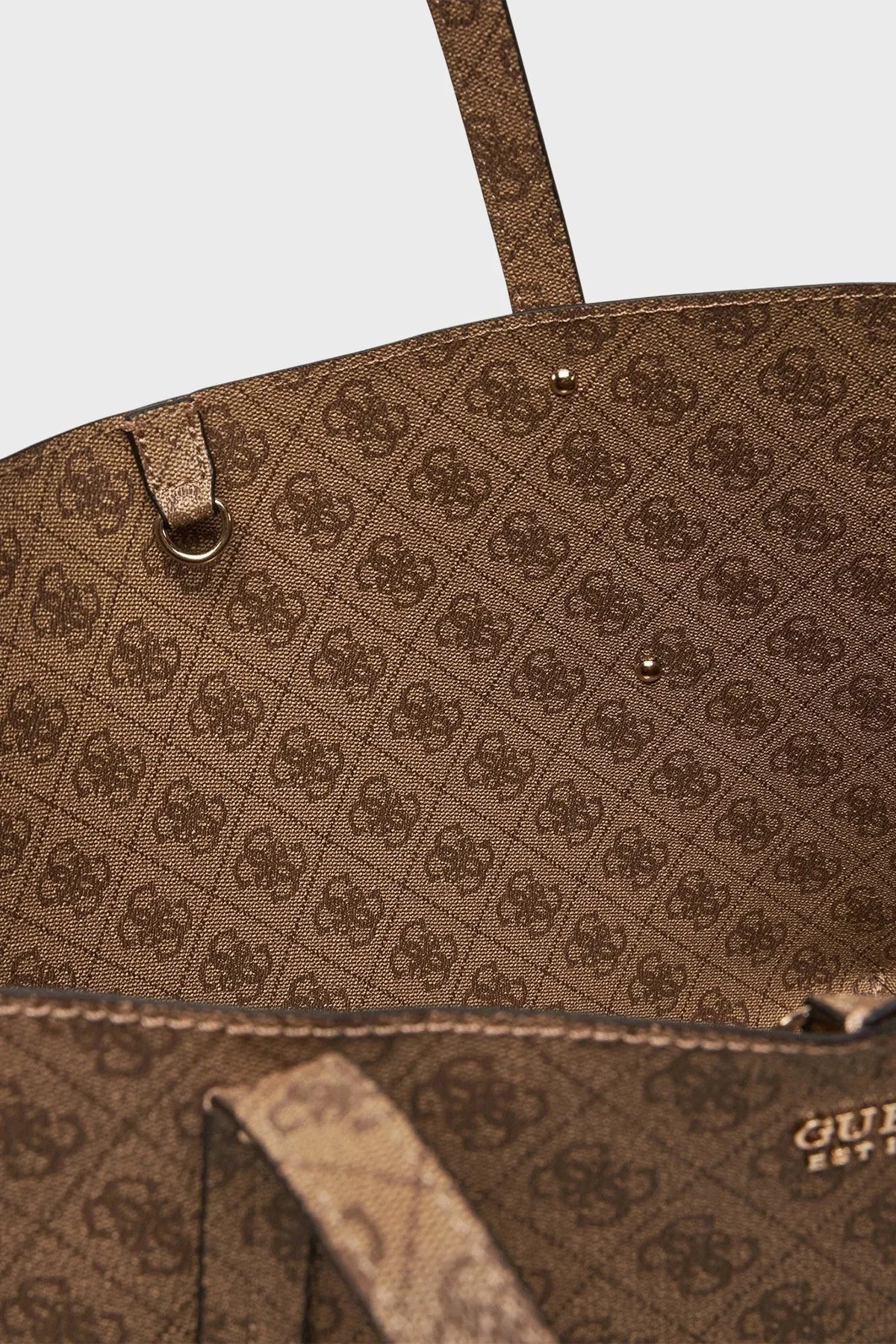 Guess Brenton 4G Logo Baskılı Sabit Çift Askılı Büyük HWLG9648230 Bayan Çanta HWLG96 48230 LTL KAHVE - 5