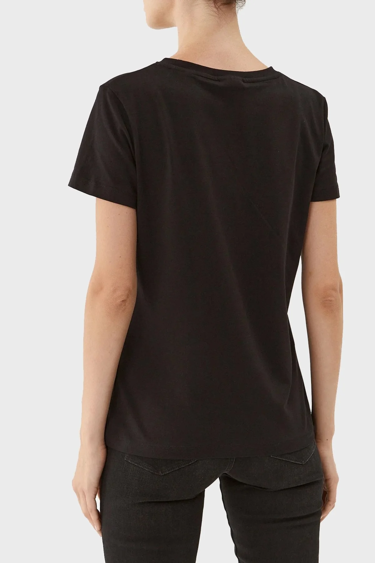 Guess Briana Pamuklu Regular Fit V3BI11J1314 Bayan T Shirt V3BI11 J1314 JBLK SİYAH - 3