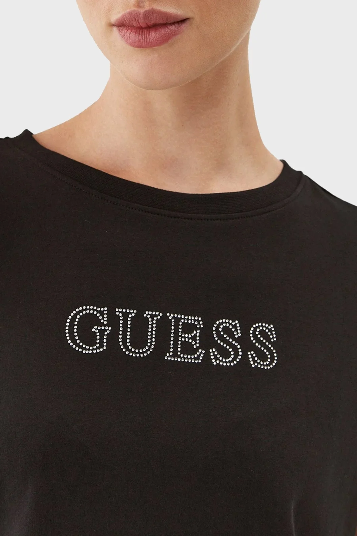Guess Briana Pamuklu Regular Fit V3BI11J1314 Bayan T Shirt V3BI11 J1314 JBLK SİYAH - 4