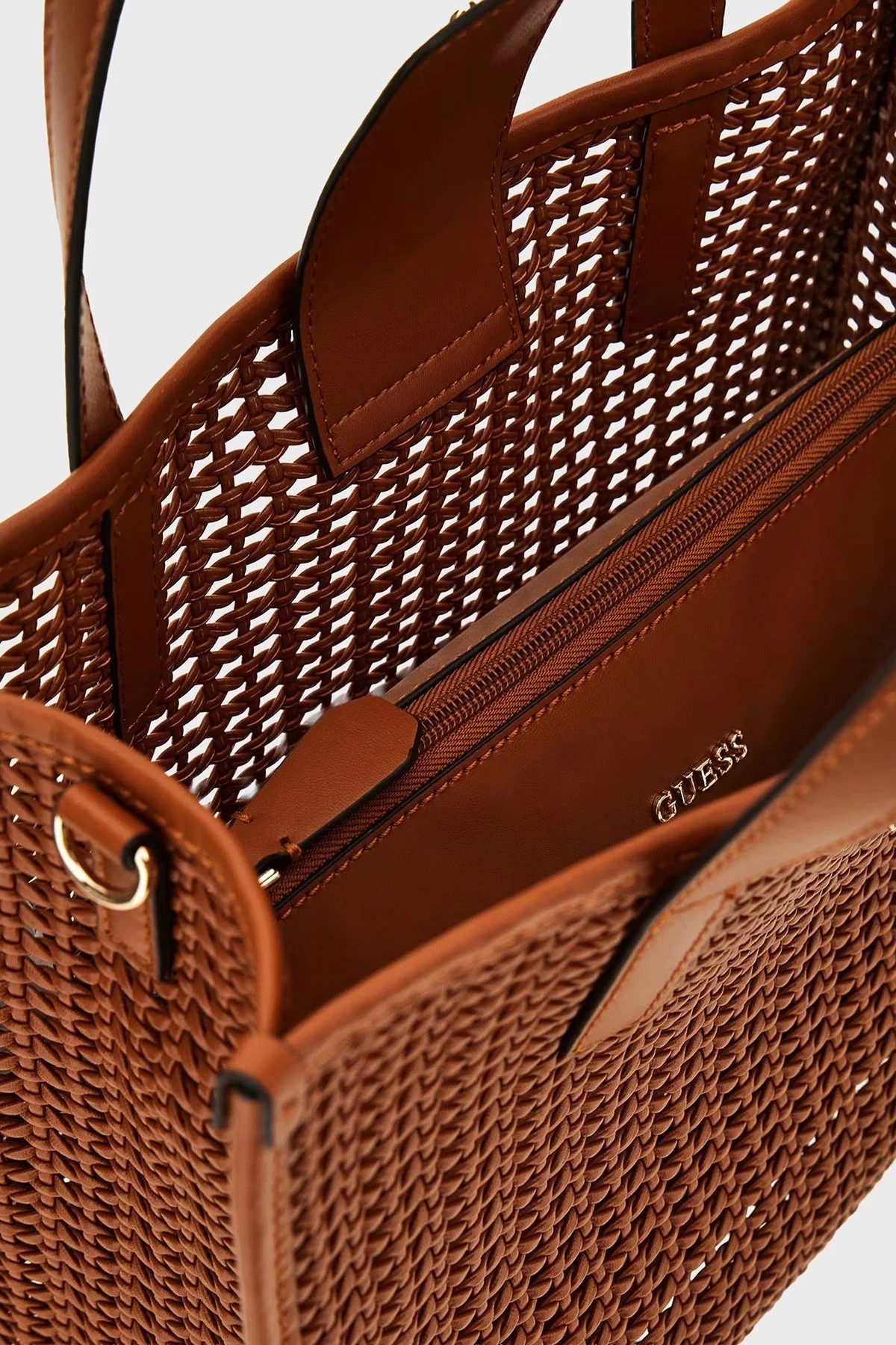 Guess Brigitta Logolu Çıkarılabilir Askılı Dokuma HWWZ7206230COG Bayan Çanta HWWZ7206230 COG TABA - 4