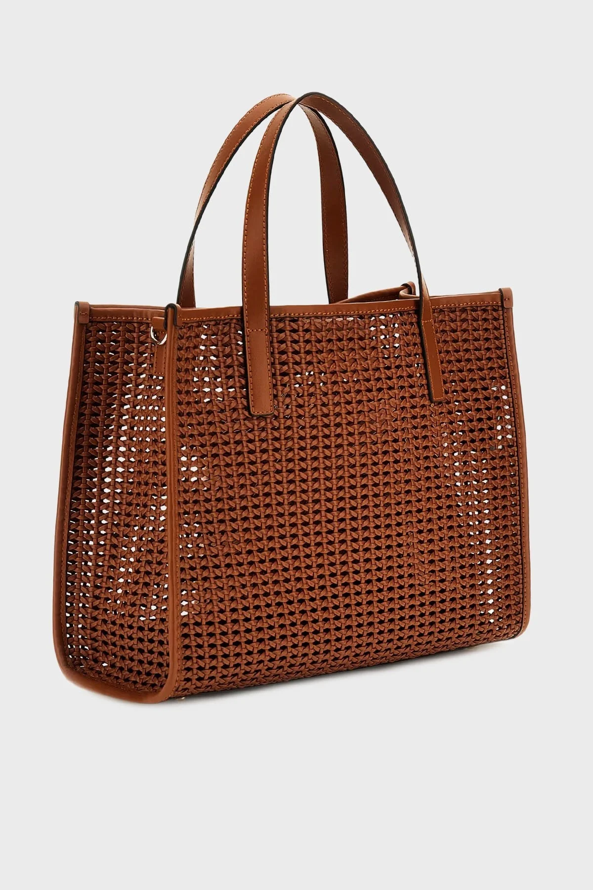 Guess Brigitta Logolu Çıkarılabilir Askılı Dokuma HWWZ7206230COG Bayan Çanta HWWZ7206230 COG TABA - 6