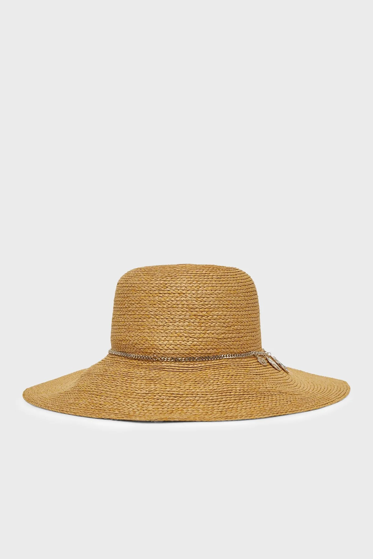Guess Brim Metal Charmlı Hasır Kadın Şapka AW5290 NYL01 NAT AÇIK KAHVE - 2