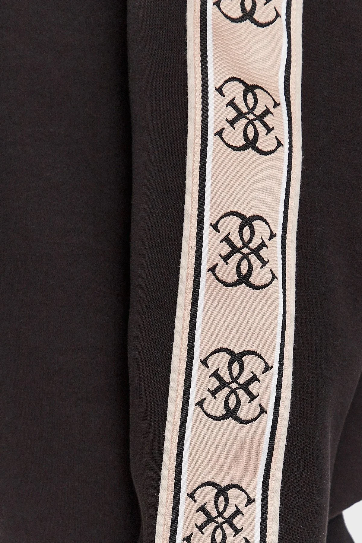 Guess Britney Logo Şeritli Pamuklu Kapüşonlu Regular Fit Bayan Sweat V2YQ15KB3P2 JBLK SİYAH - 5