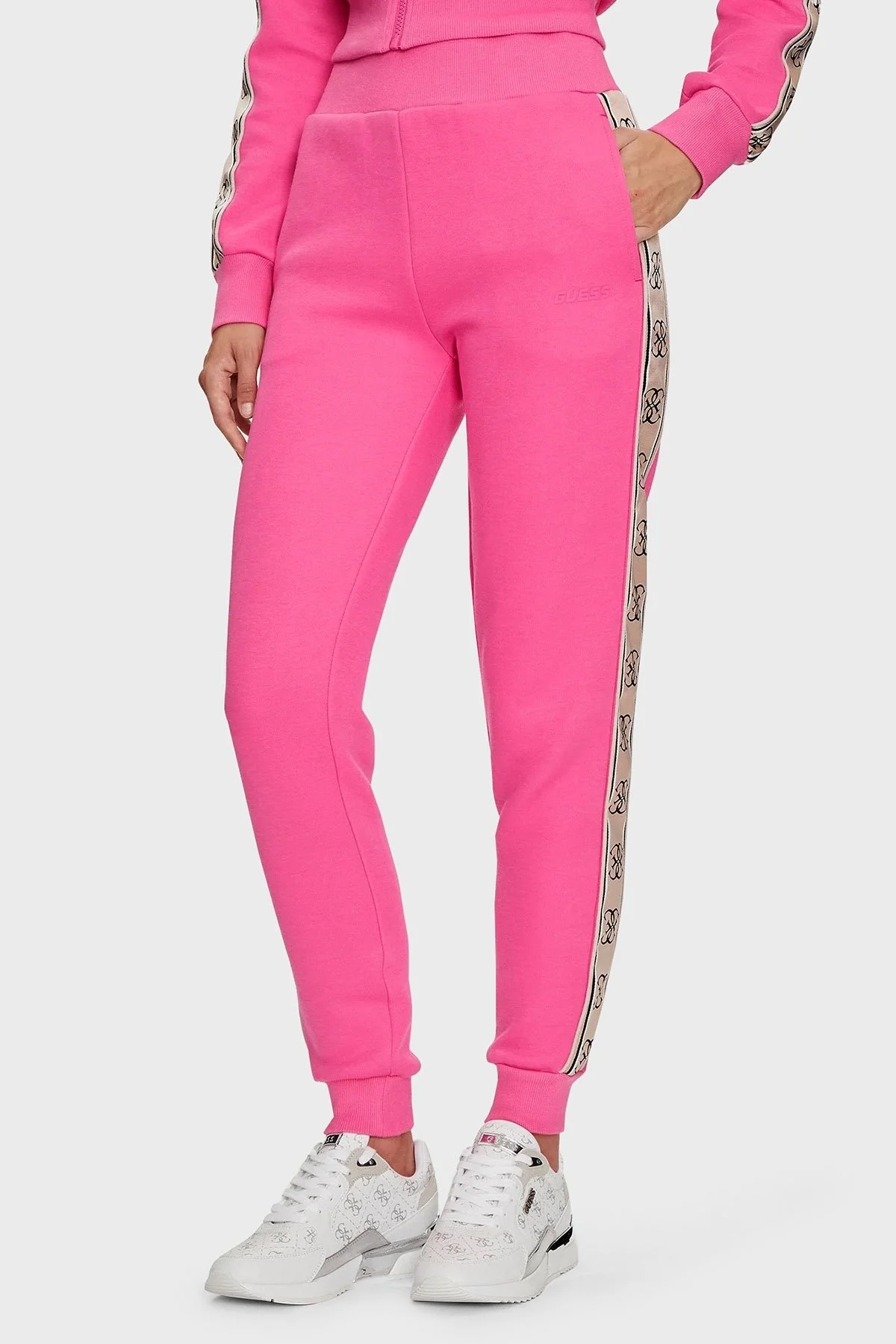 Guess Britney Pamuklu Jogger Spor V2YB15KB3P2 Bayan Pantolon V2YB15 KB3P2 G65E FUŞYA - 6