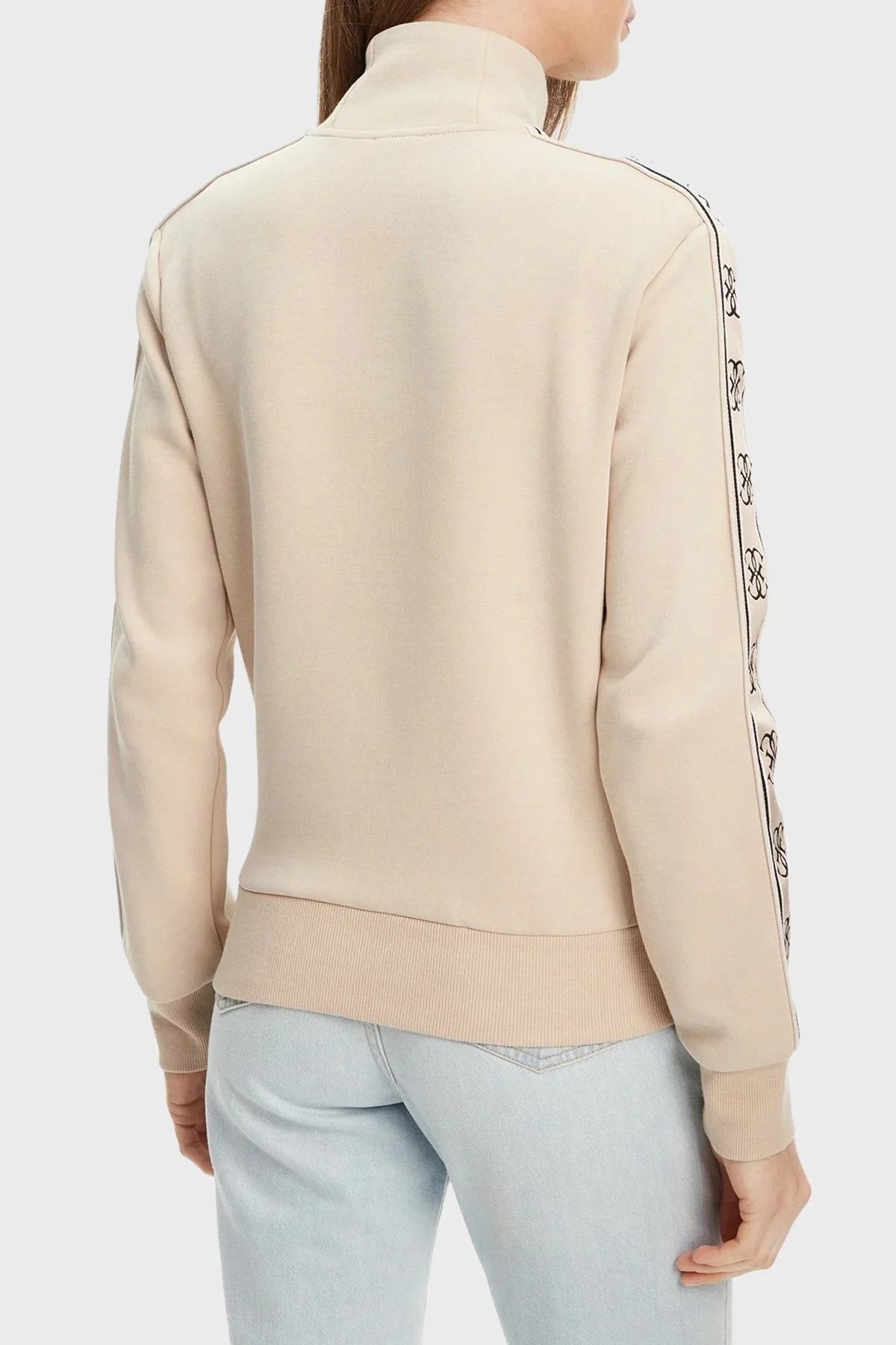 Guess Britney Pamuklu Logolu Regular Fit Dik Yaka V2YQ16KB3P2 Bayan Sweat V2YQ16 KB3P2 A90F BEJ - 3