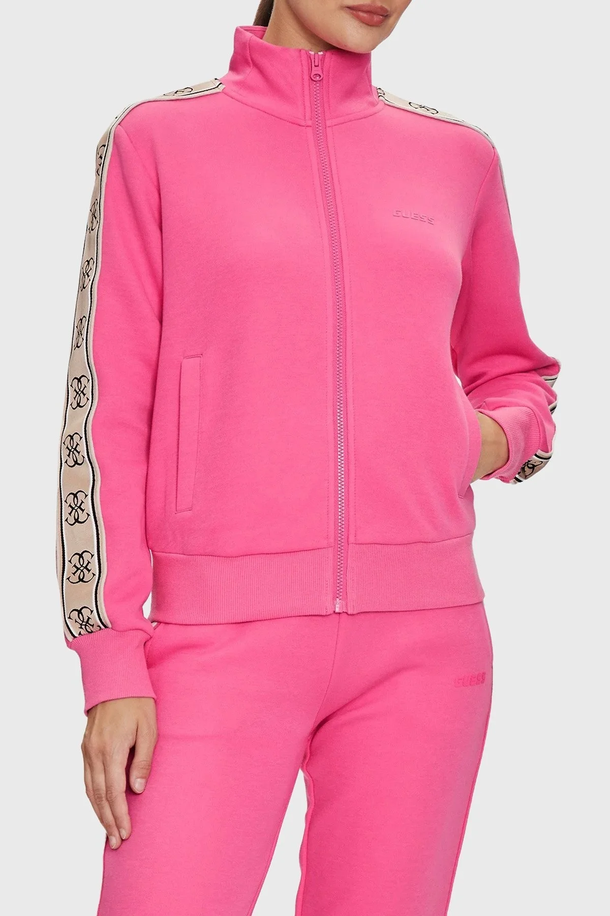 Guess Britney Pamuklu Regular Fit V2YQ16KB3P2 Bayan Sweat V2YQ16 KB3P2 G65E FUŞYA - 6