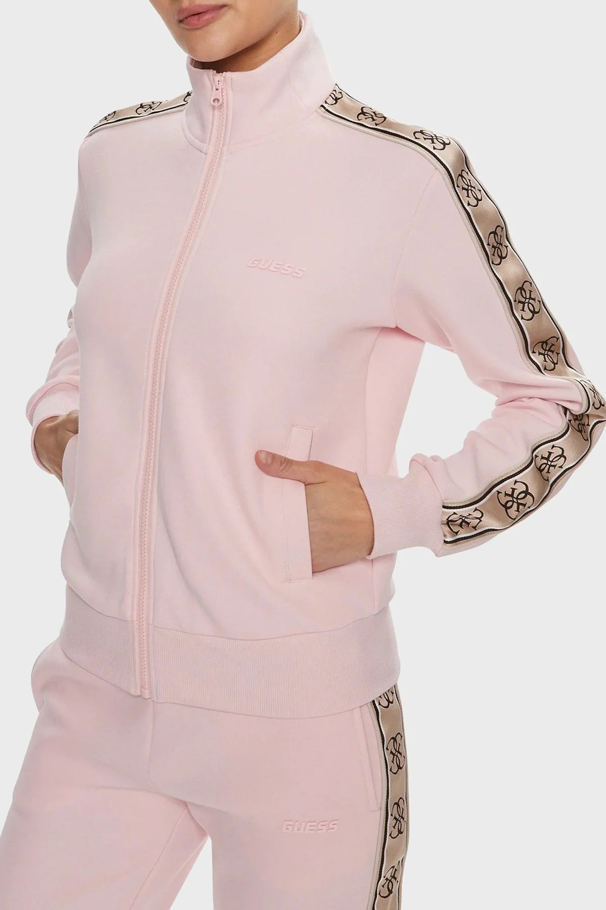 Guess Britney Pamuklu Regular Fit V2YQ16KB3P2 Bayan Sweat V2YQ16 KB3P2 G615 PUDRA - 1