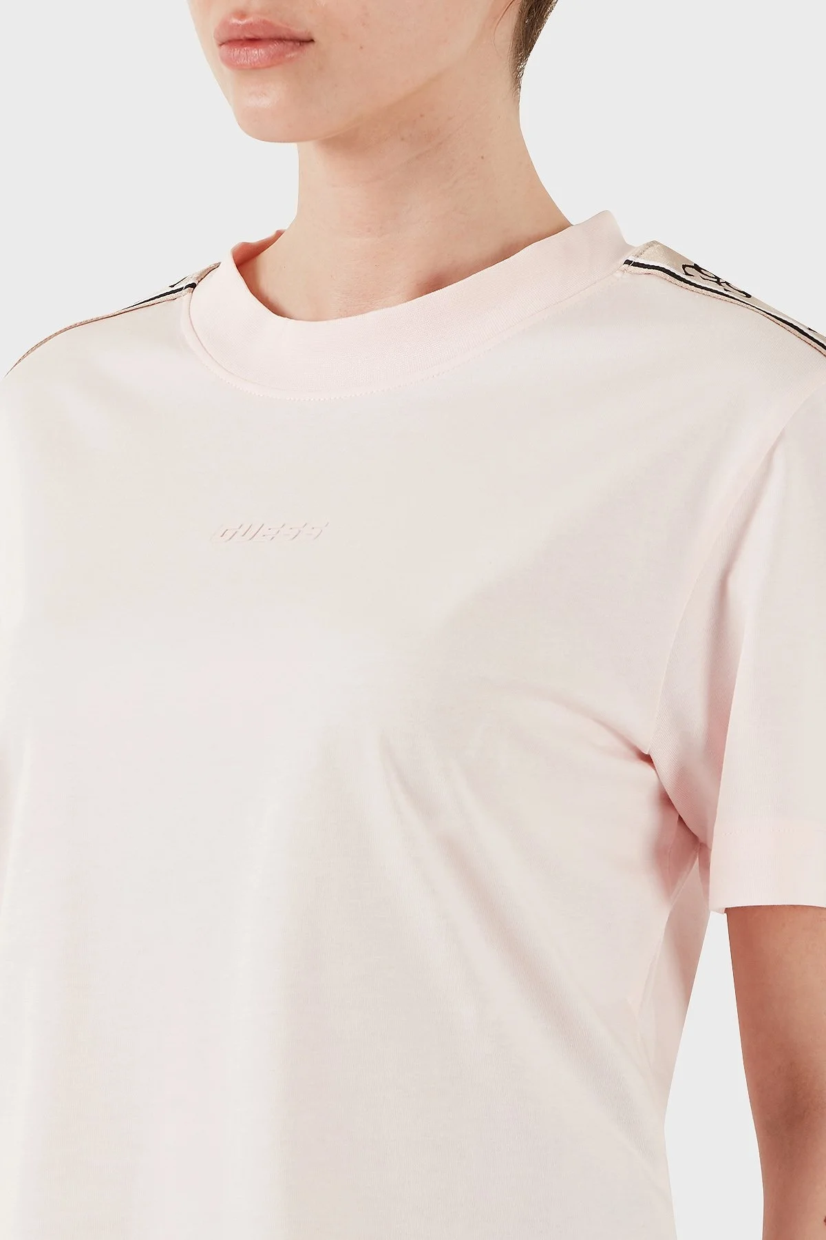 Guess Britney Pamuklu Relaxed Fit Bisiklet Yaka V3RI08I3Z14 Bayan T Shirt V3RI08 I3Z14 G644 PUDRA - 10