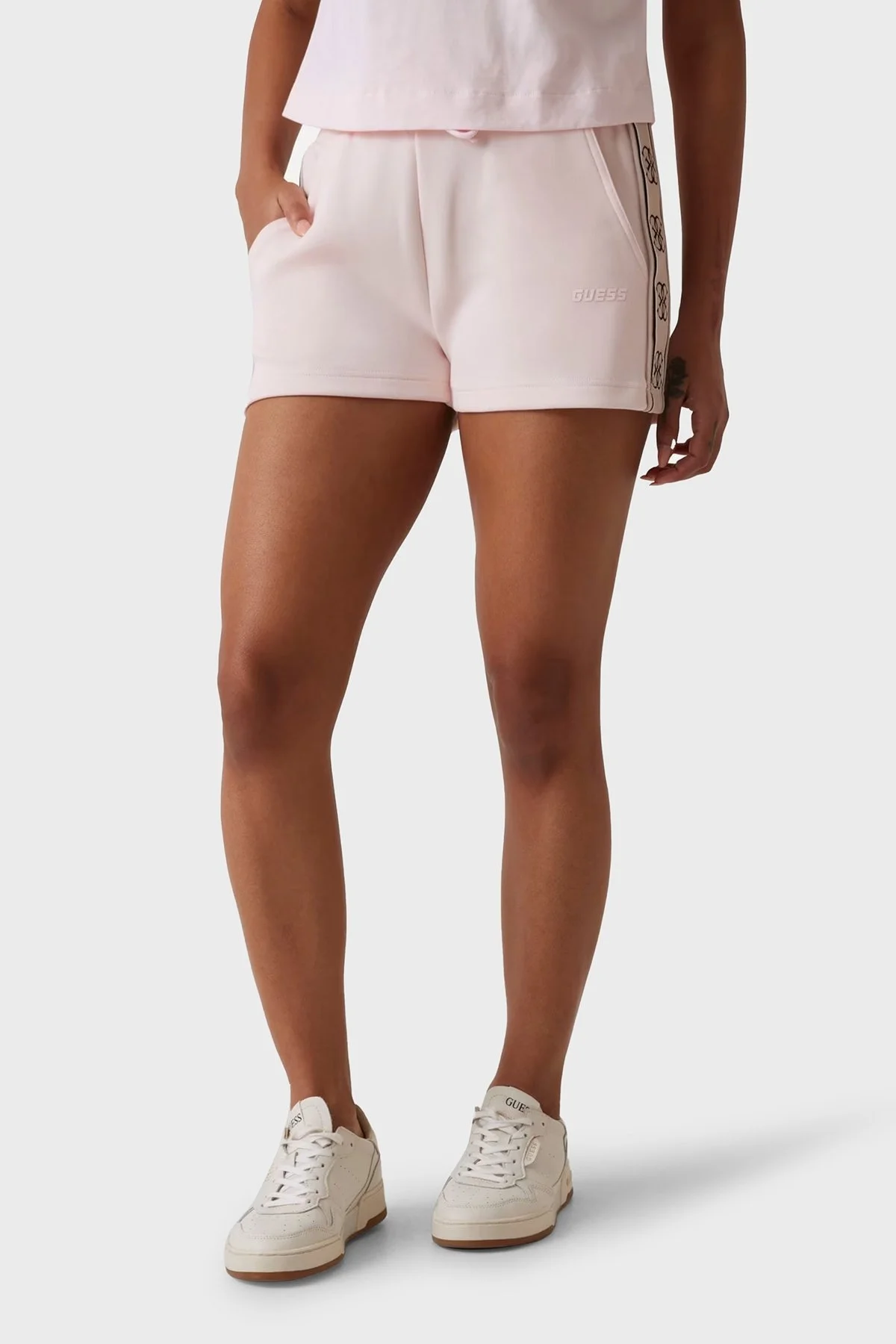 Guess Britney Pamuklu Relaxed Fit Cepli V3GD13KB3P2 Bayan Short V3GD13 KB3P2 G644 PUDRA - 5