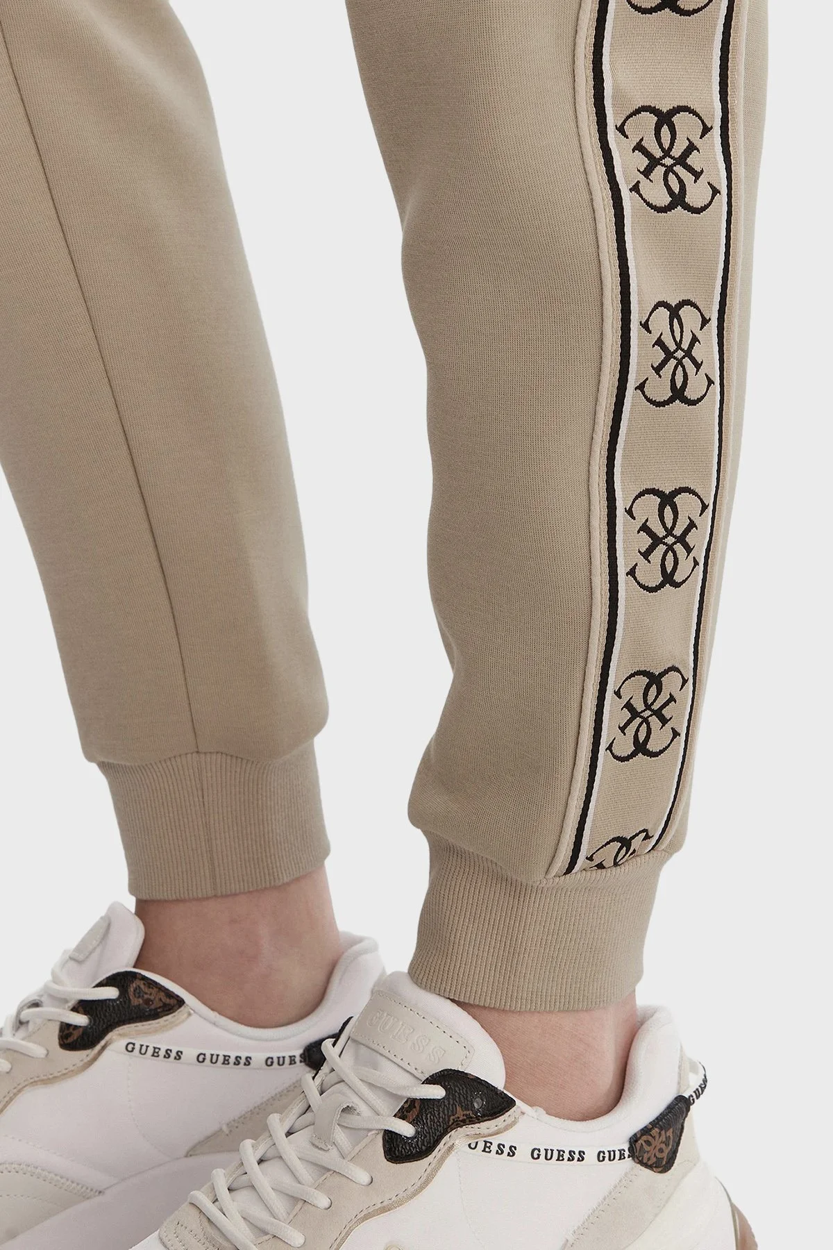 Guess Britney Slim Fit Logolu Normal Bel V2YB15KB3P2 Bayan Pantolon V2YB15 KB3P2 G1CA BEJ - 5