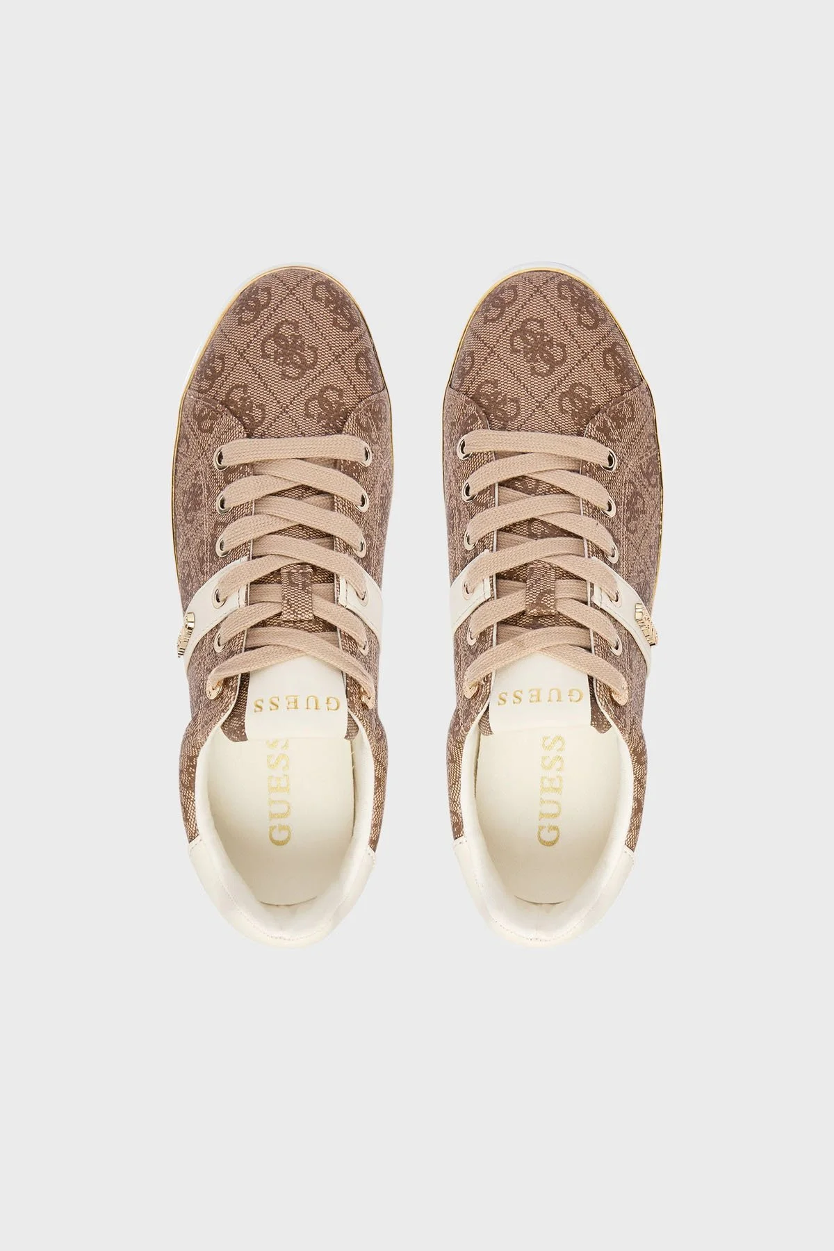 Guess Britz 4G Logolu Sneaker FLFBTZFAL12 Bayan Ayakkabı FLFBTZ FAL12 BEIGE BEJ - 9