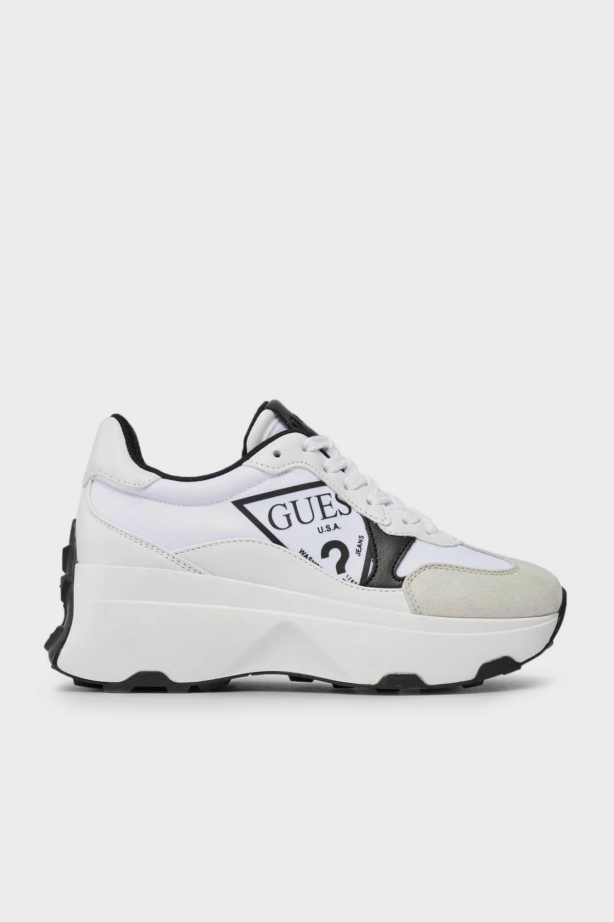 Guess Calebb4 Kalın Taban Sneaker FLPCB4 FAB12 Bayan Ayakkabı FLPCB4FAB12 WHIBL BEYAZ-SİYAH - 1