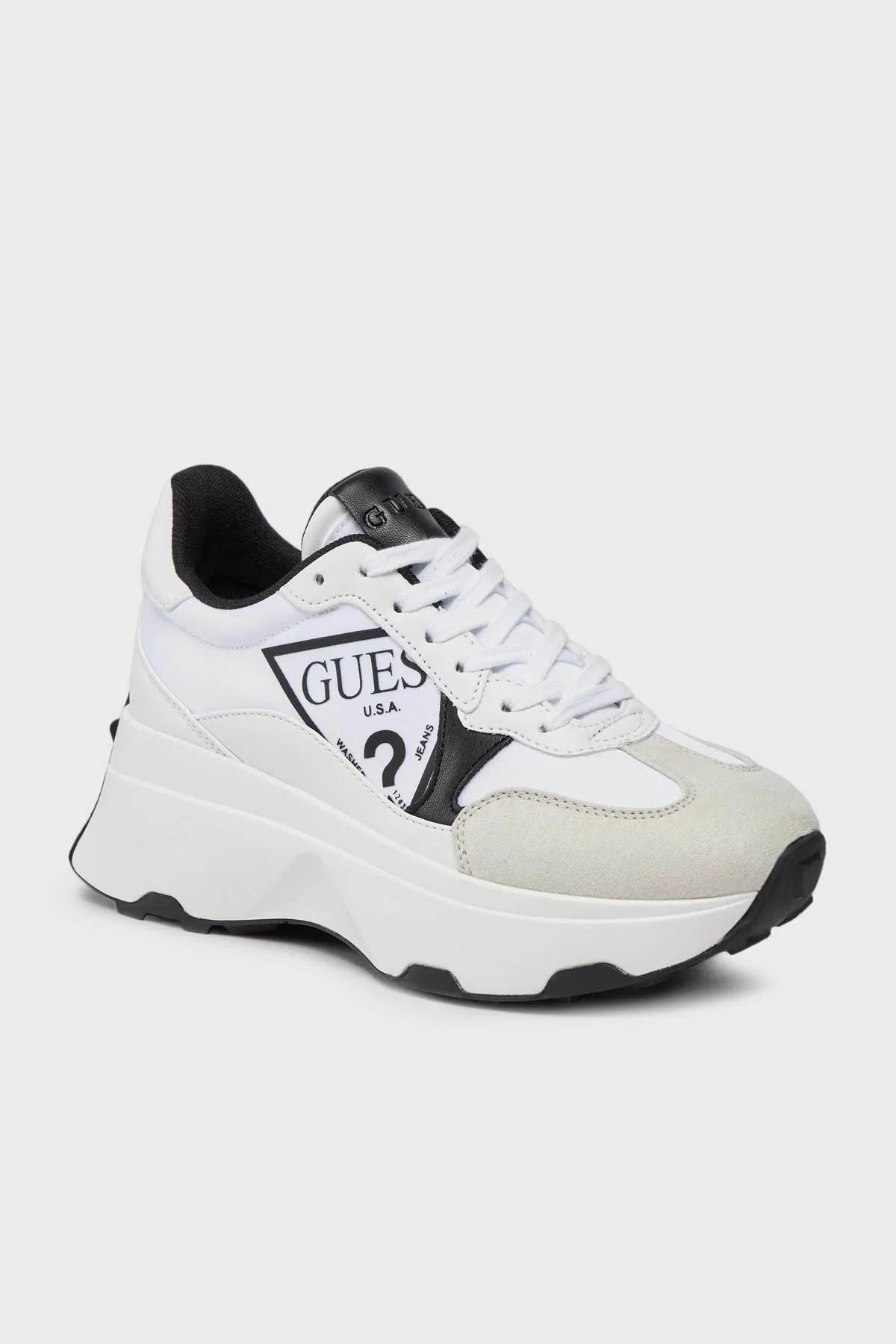 Guess Calebb4 Kalın Taban Sneaker FLPCB4 FAB12 Bayan Ayakkabı FLPCB4FAB12 WHIBL BEYAZ-SİYAH - 2
