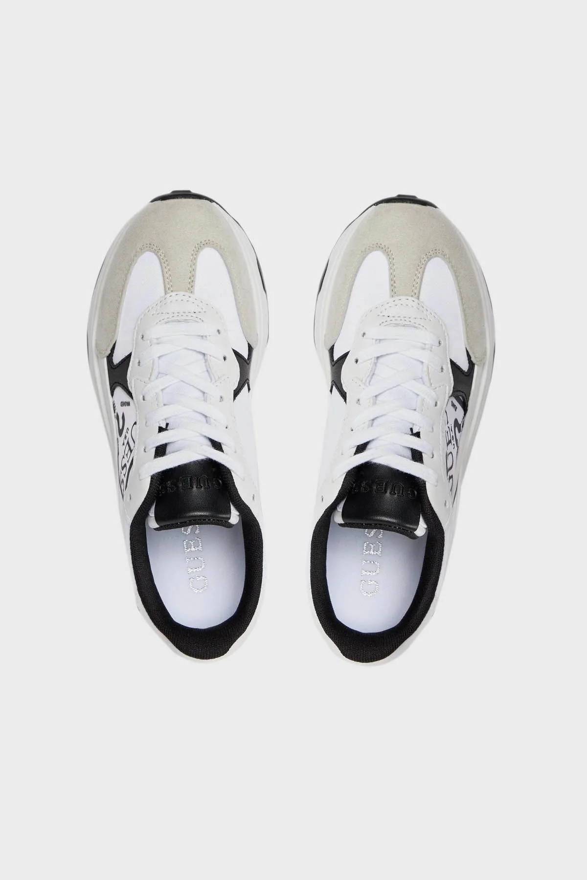 Guess Calebb4 Kalın Taban Sneaker FLPCB4 FAB12 Bayan Ayakkabı FLPCB4FAB12 WHIBL BEYAZ-SİYAH - 5