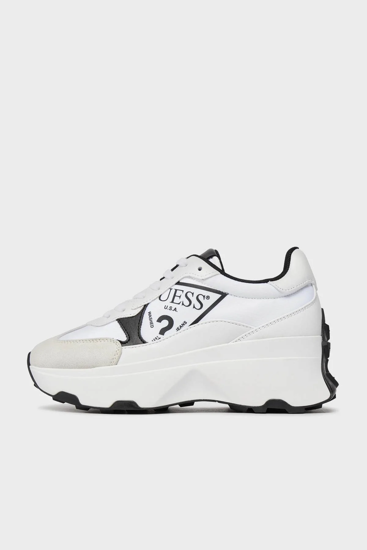 Guess Calebb4 Kalın Taban Sneaker FLPCB4 FAB12 Bayan Ayakkabı FLPCB4FAB12 WHIBL BEYAZ-SİYAH - 6