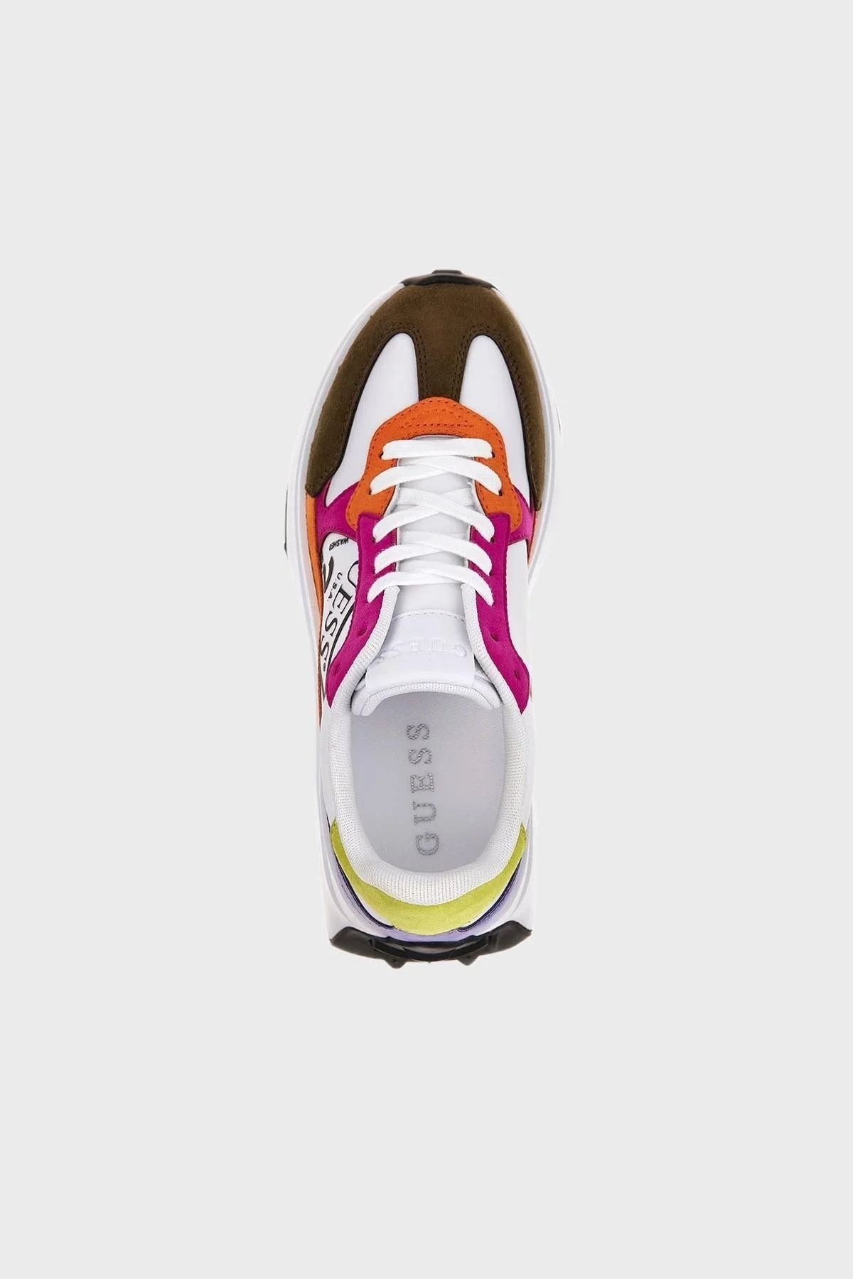 Guess Calebb4 Kalın Tabanlı Sneaker Bayan Ayakkabı FL7C4BFAP12 MULTI Beyaz-Multi - 4